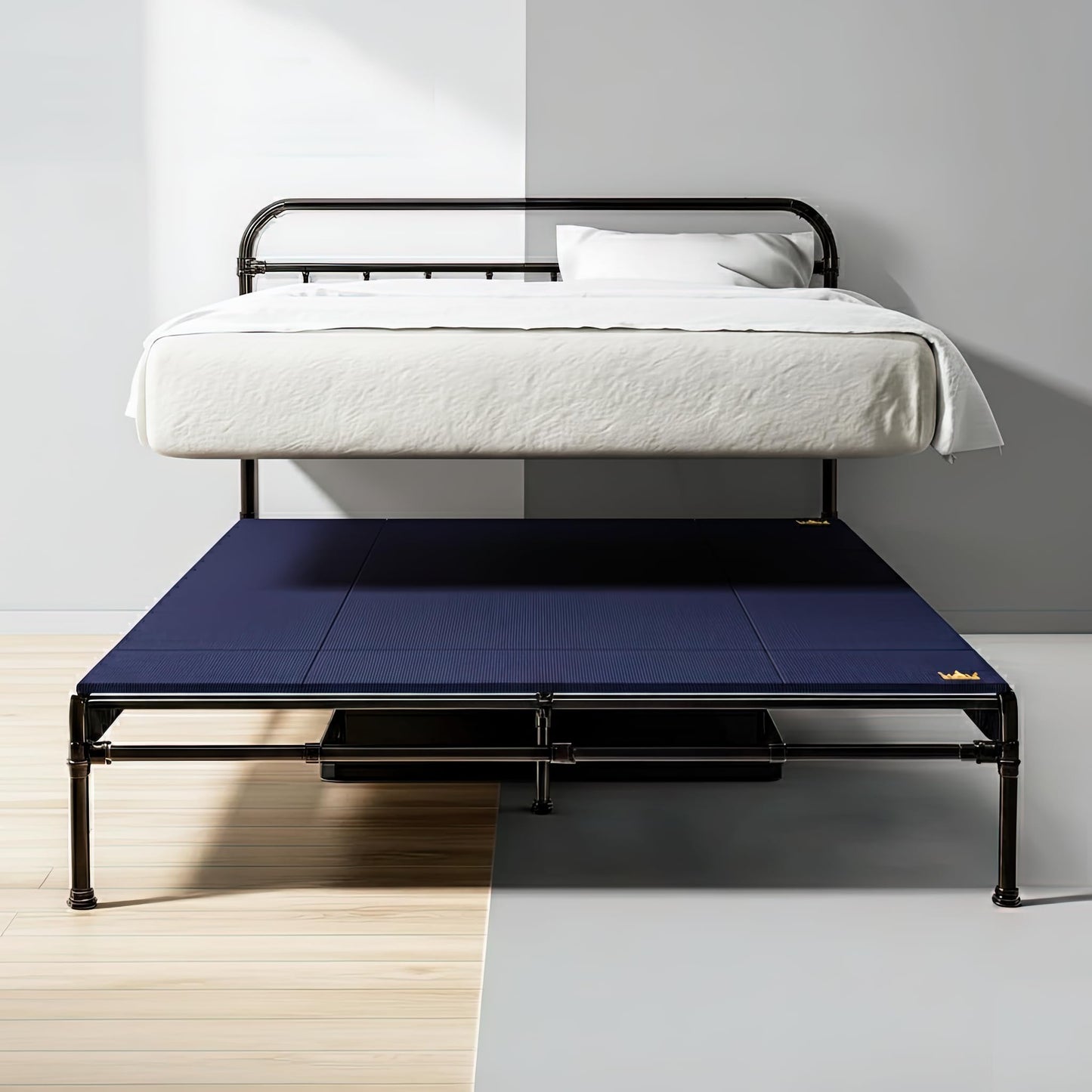 Imperijade 10mm Bunkie Board (54”x75”Full Size) Lightweight Design | Low Profile Bed Support, Breathable, Noise Minimizing, Moisture Resistant | Folding Box Support Board | Split Fully Assembled