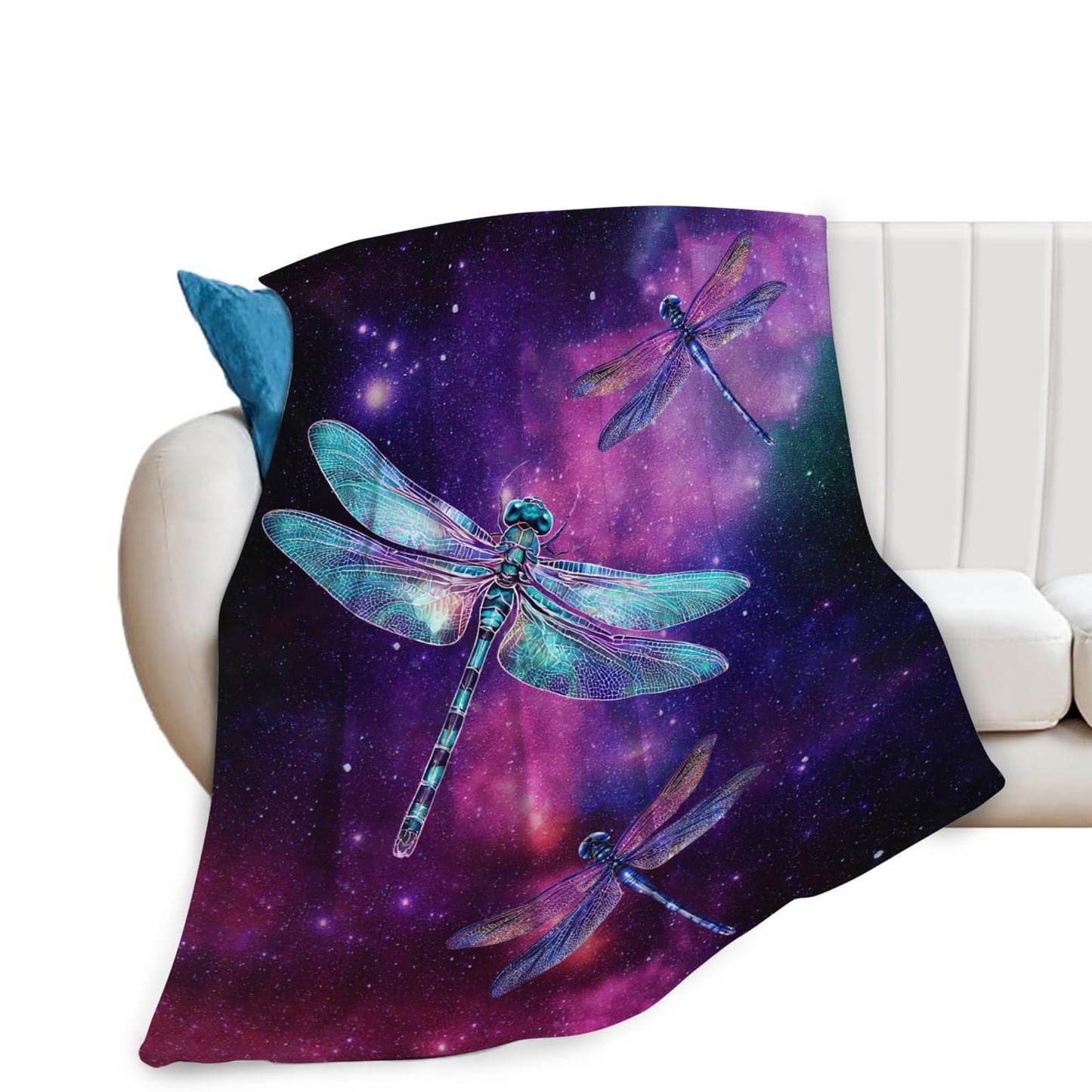 Baegopa Dragonfly Blanket Gifts for Girls Boys Dragonfly Lovers Throw Blankets Cozy Plush Fleece Flannel Fuzzy for Women Men Decor 50"X40"