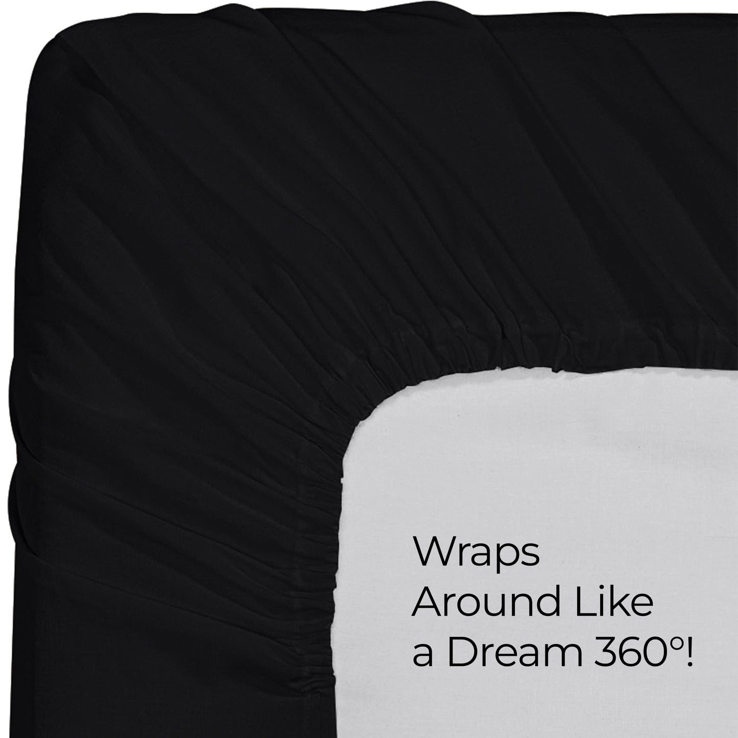 Utopia Bedding Full Fitted Sheet - Bottom Sheet - Deep Pocket - Soft Microfiber - Shrinkage and Fade Resistant - Easy Care -1 Fitted Sheet Only (Black)
