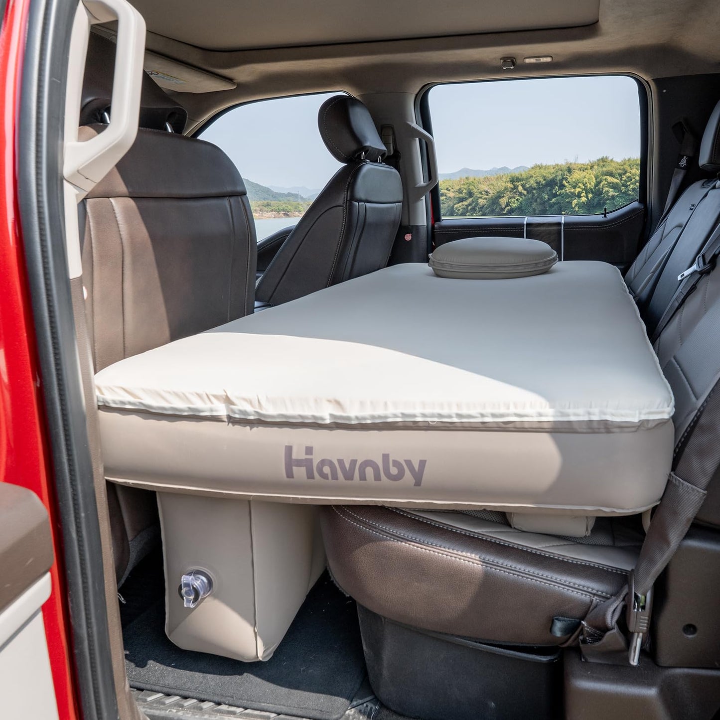 Havnby Truck Mattress, TPU Air Foam Camping Bed for Back Seat, Inflatable SnugNest with Rechargeable Built-in Pump, Portable Sleeping Mattress for GMC Pickup Cabin