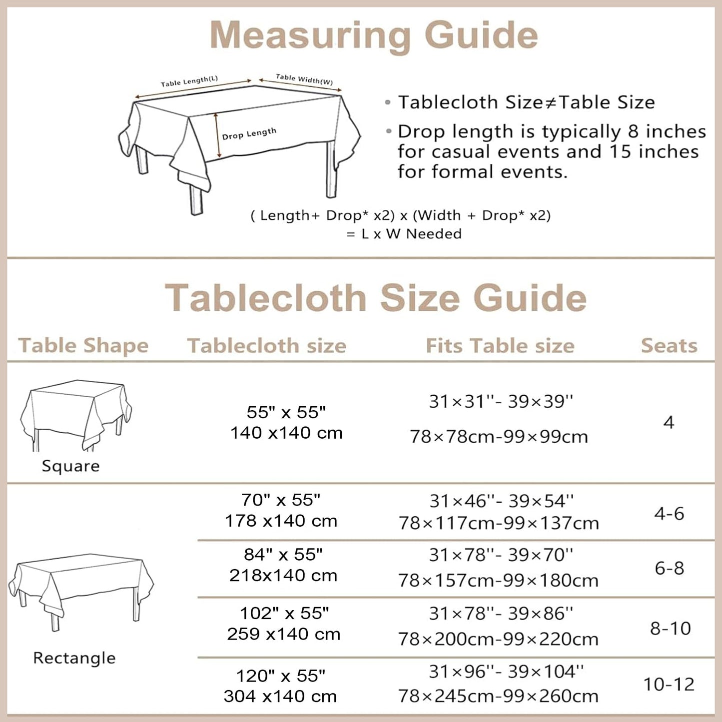 QDTTSRY Rectangle Cotton Linen Tablecloth, Heavy Duty Waterproof Tablecloths Farmhouse Tablecloth, Soft and Wrinkle Free Table Cover with Tassels for Kitchen & Dining (Coffee Flower, 70" x 55")