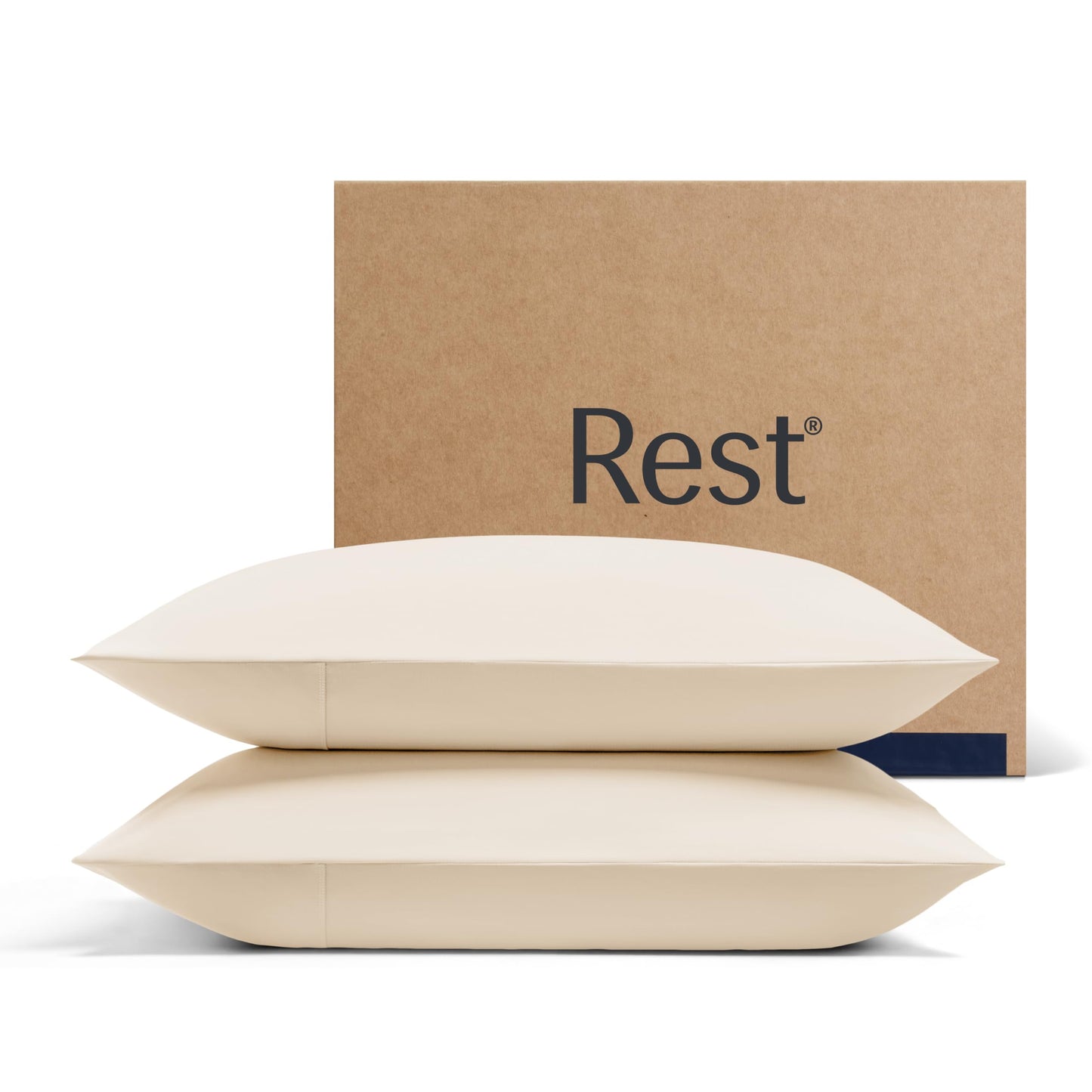 REST Evercool+Cooling Pillowcases King Size 2PCS for Hot Sleepers & Night Sweats, Silver-Infused Fabric for Hygienic Sleep, Sensitive Skin, Silky Smooth for Curly Hair, (19x35 inches)