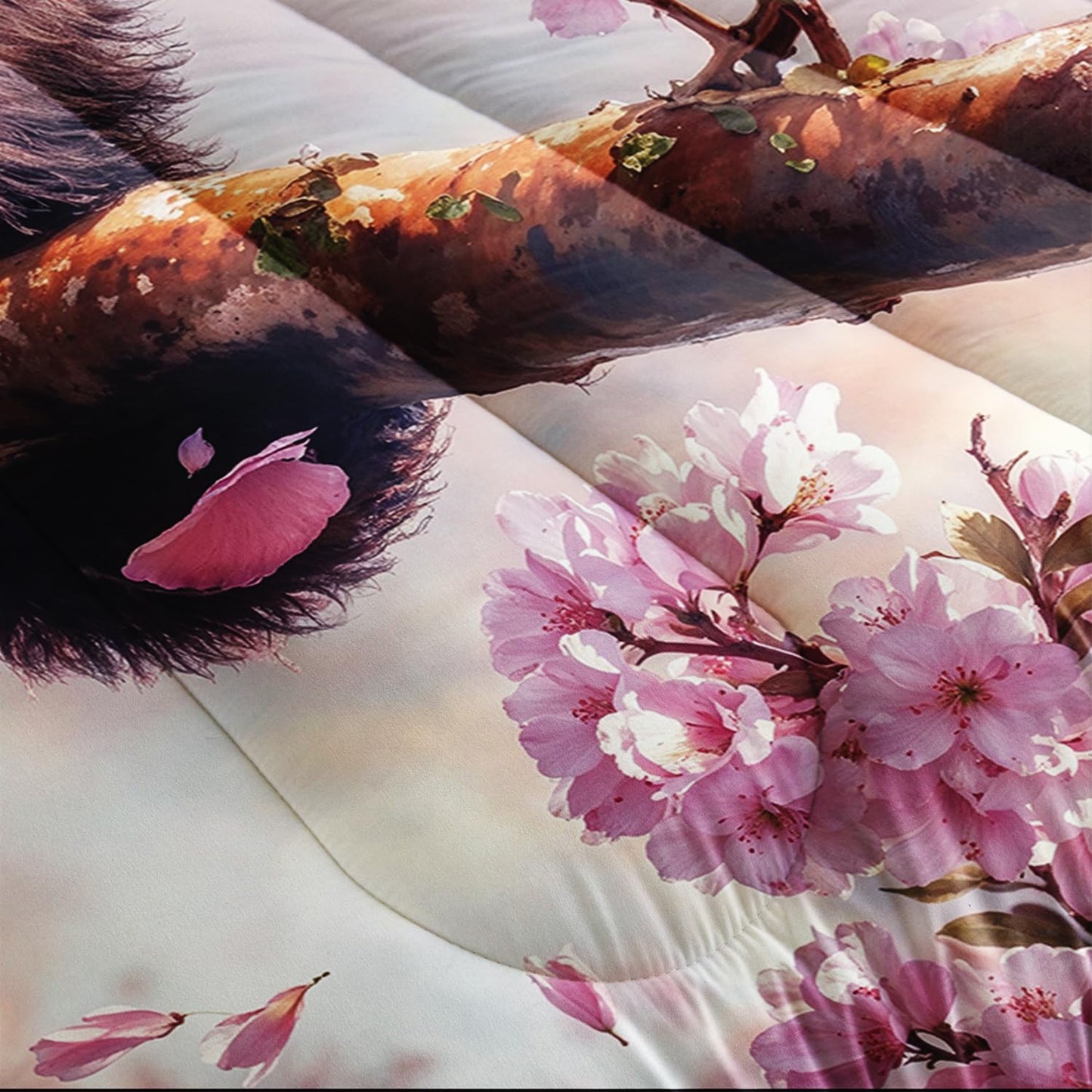 Kawaii Black White Panda Comforter 3Pcs Queen Wild Animal Bear Bedding Set