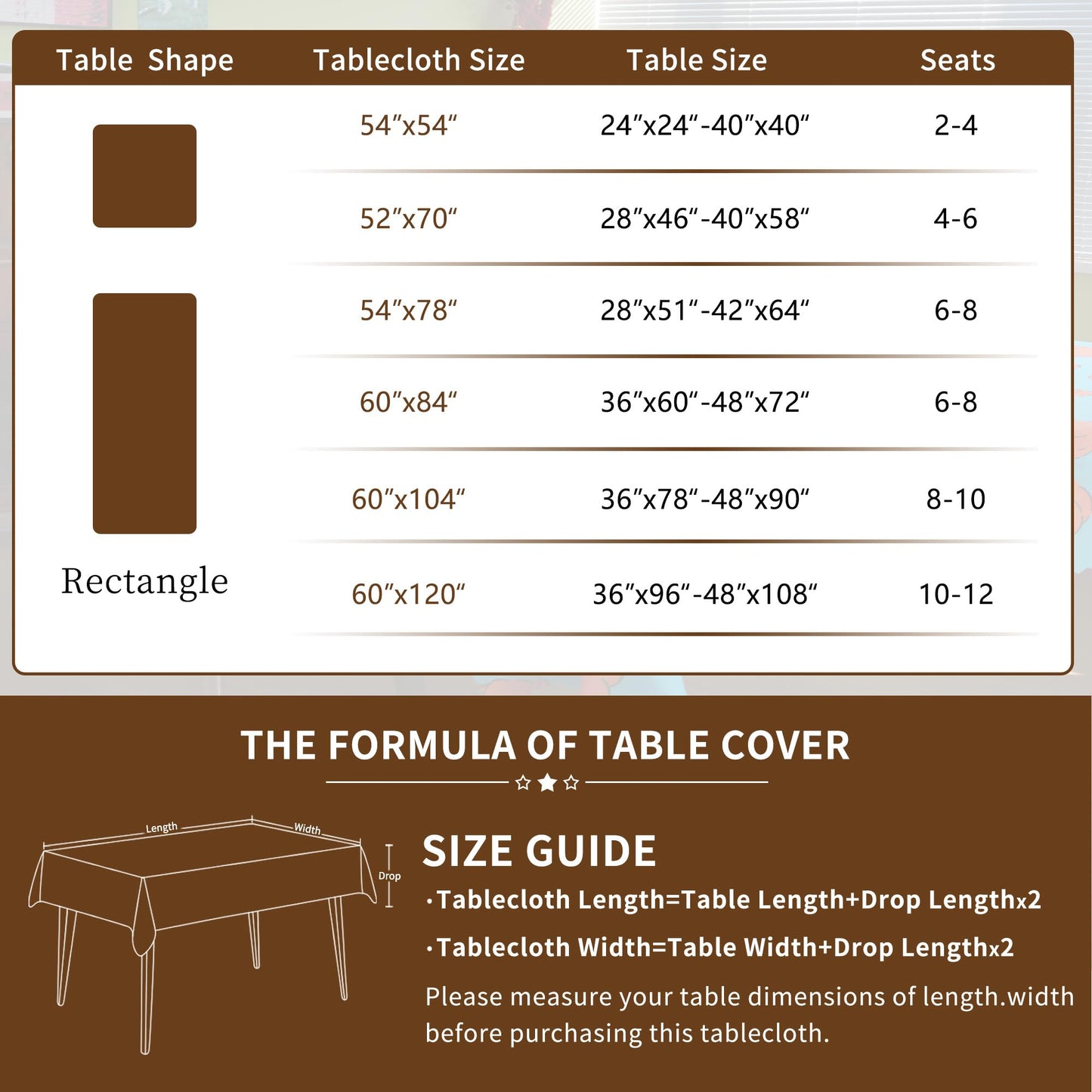 HOMOHEINI Rectangle Waterproof Tablecloth Linen Textured Table Cloth,Stain and Wrinkle Resistant Washable Fabric Table Cover for Dining, Party, Camping and Outdoor, 52 x 70 Inch, Green Leaves
