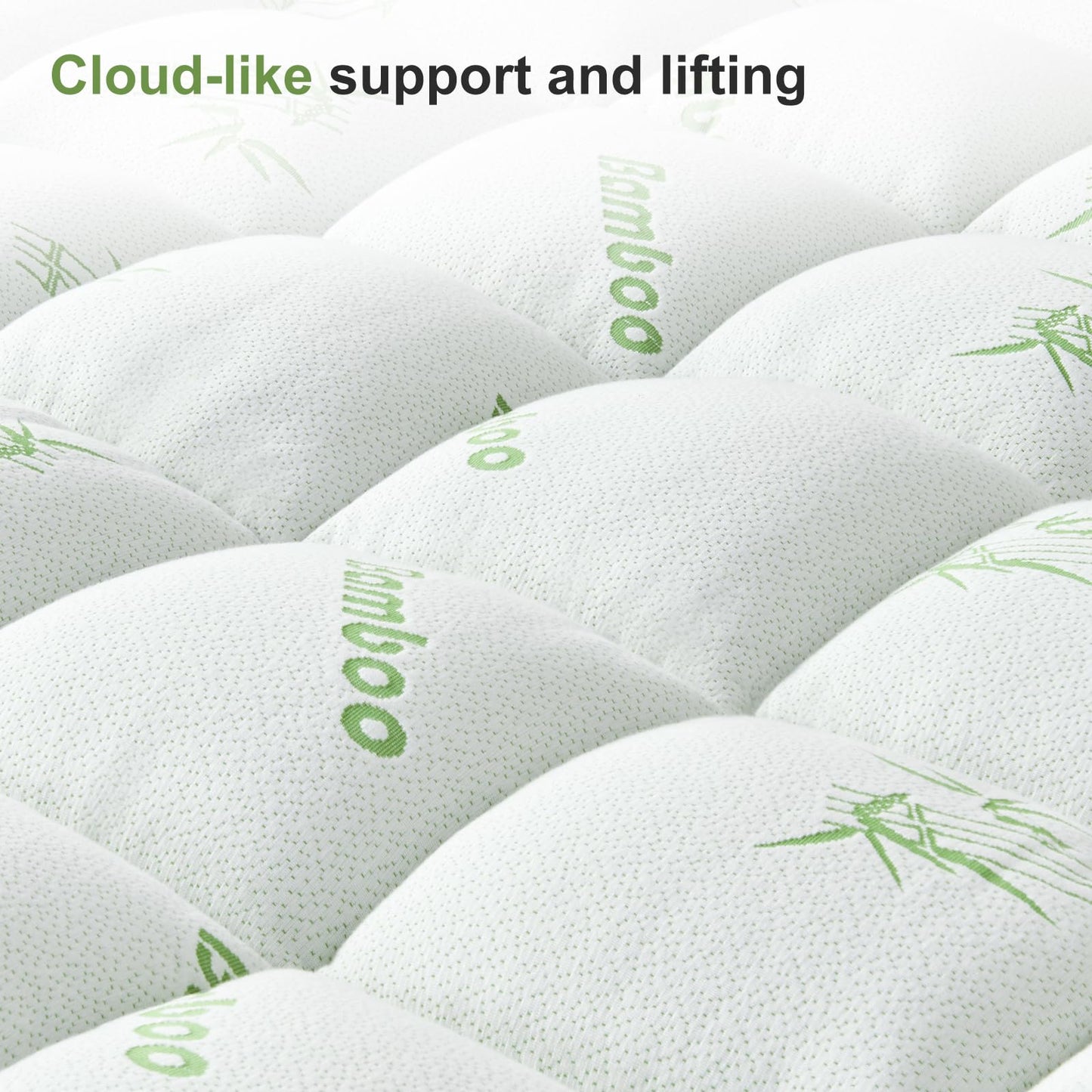 SurChic King Size Mattress Topper Viscose Derived from Bamboo, Soft Thick Pillow Top Mattress Pad Cover for Back Pain, Cooling Mattress Protector with 8-21 Inch Deep Pocket, White