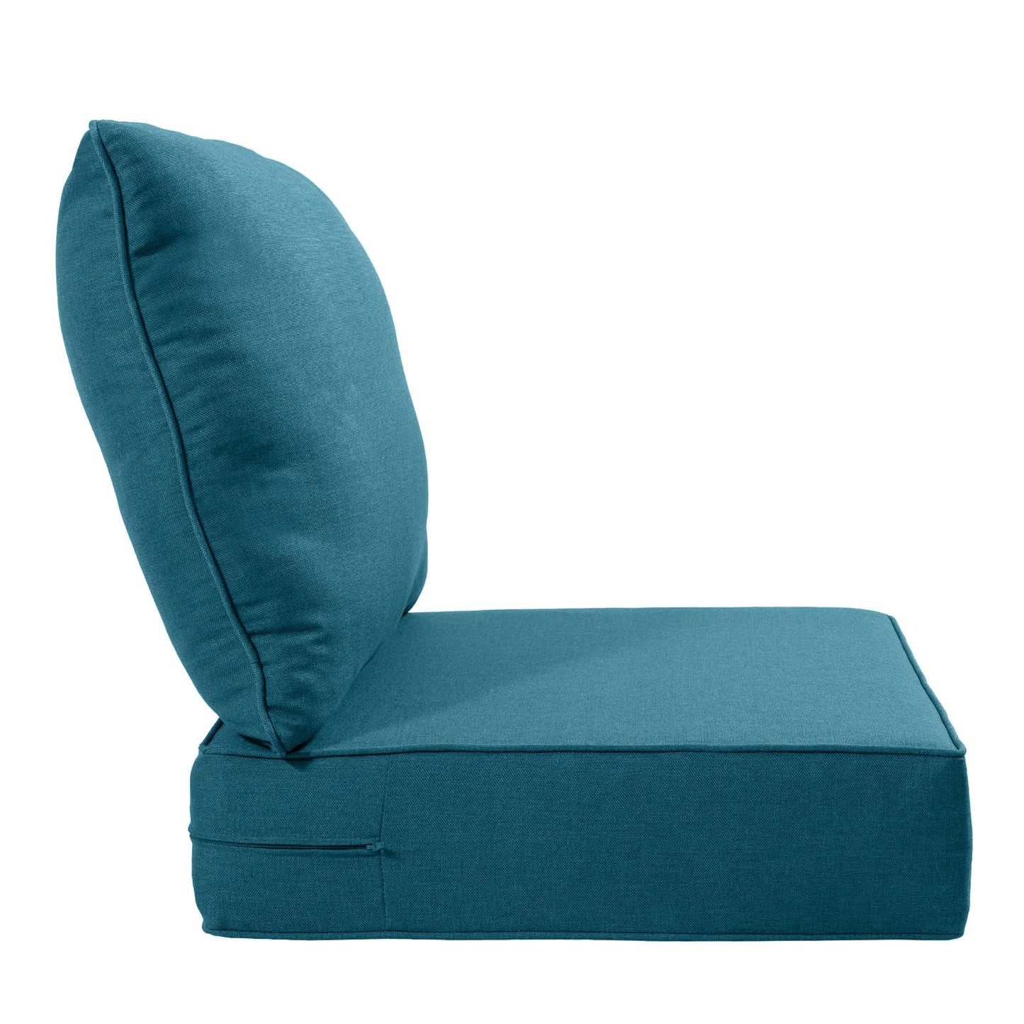 ACTREST Luxury 22x24/22x25 6-Inch Outdoor Cushions for 5 Peice Patio Furniture Set - Set of 5 Water-Resistant Pillow for Dining Rocking Swivel Chairs Loveseat Couch Sectional Sofa - Peacock Blue