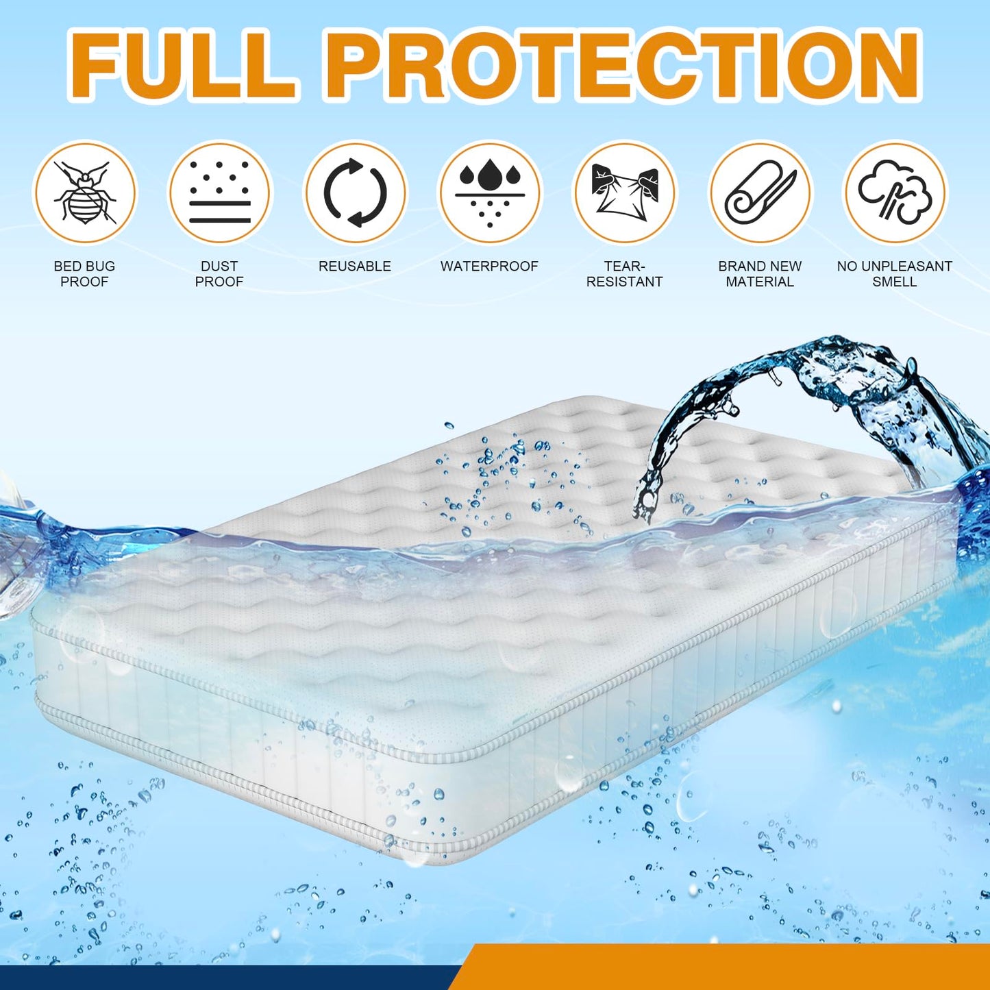 PROWEE 2 PK Twin XL/Twin Mattress Bags for Moving, Waterproof Mattress Cover for Disposal and Storage