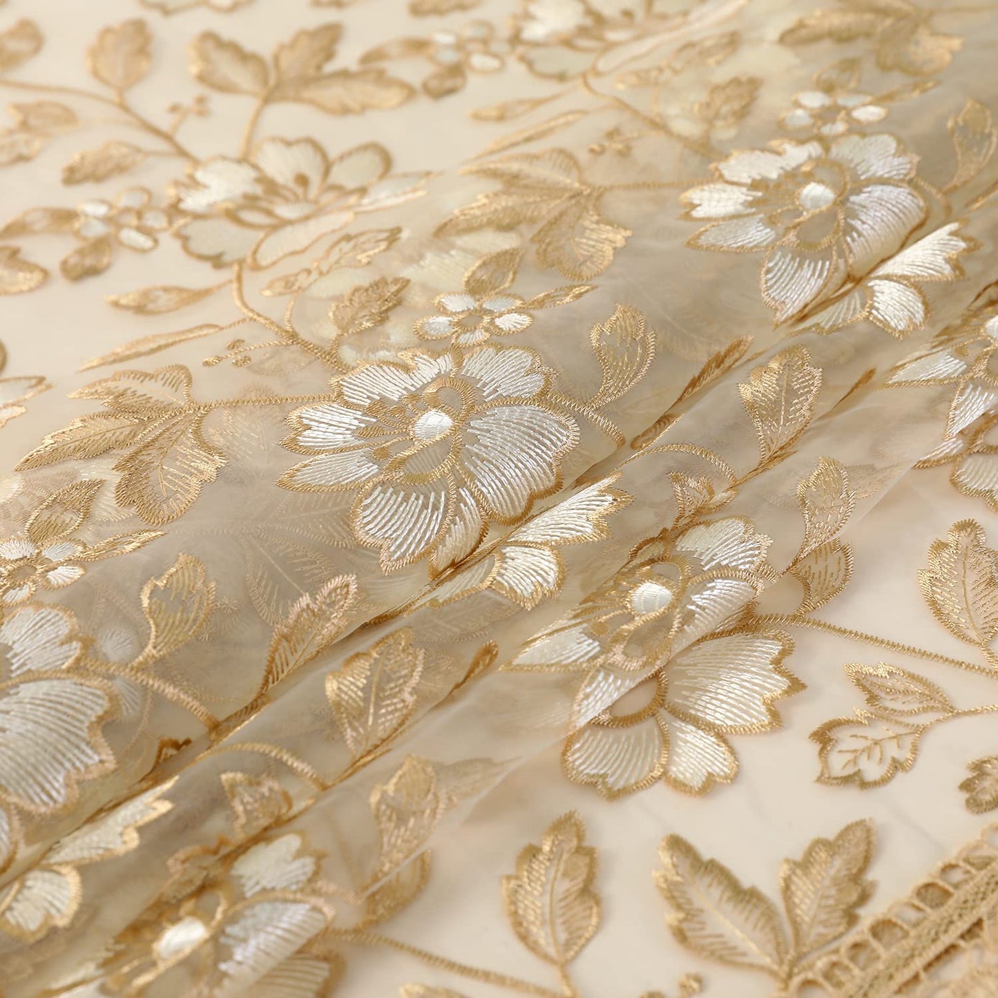 ZHUIDUSI 90 Round Tablecloth Lace Table Cloth Circle Macrame Vintage Shabby Chic Embroidered Gold Brown Table Cover for Kitchen Dining-Room Summer Holiday Outdoor Picnic, R10971