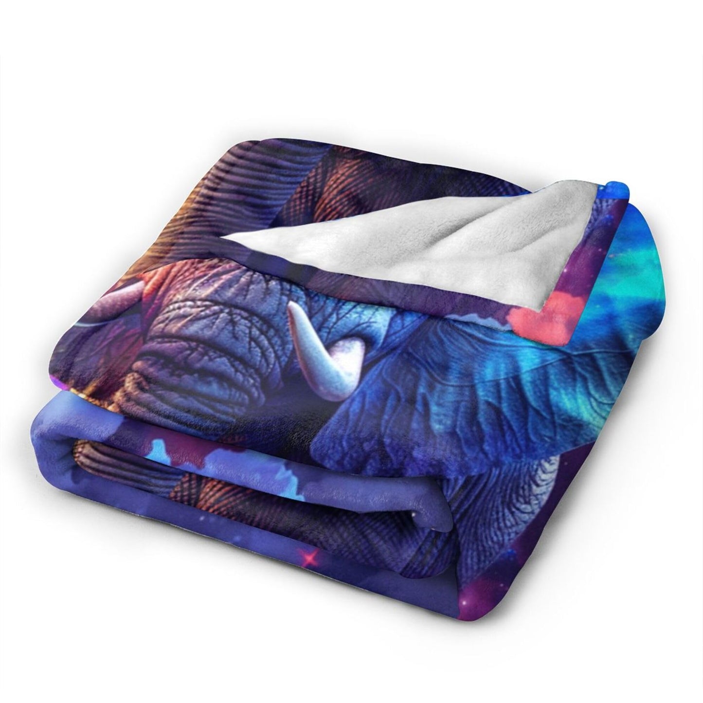 Fantasy Elephant Throw Blanket - Soft, Warm & Cozy Fleece for Couch, Sofa, Bed - 50"x40" - Animal Blanket for Girls, Boys, Women, Men, Kids, Adults