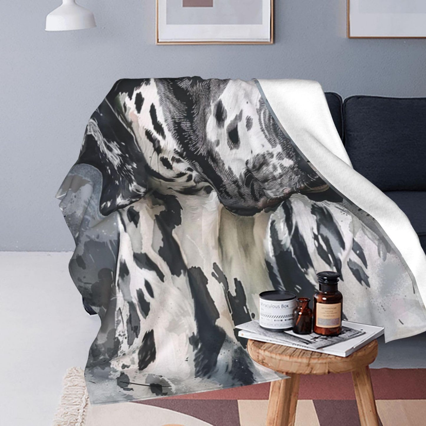 TZJCCMAY Great Dane Blanket for Kids Women Adults, Dog Lover Throw Blankets, Soft Lightweight Fleece for Bed Sofa Home Living Room Decor, Birthday Gifts, 50x60in