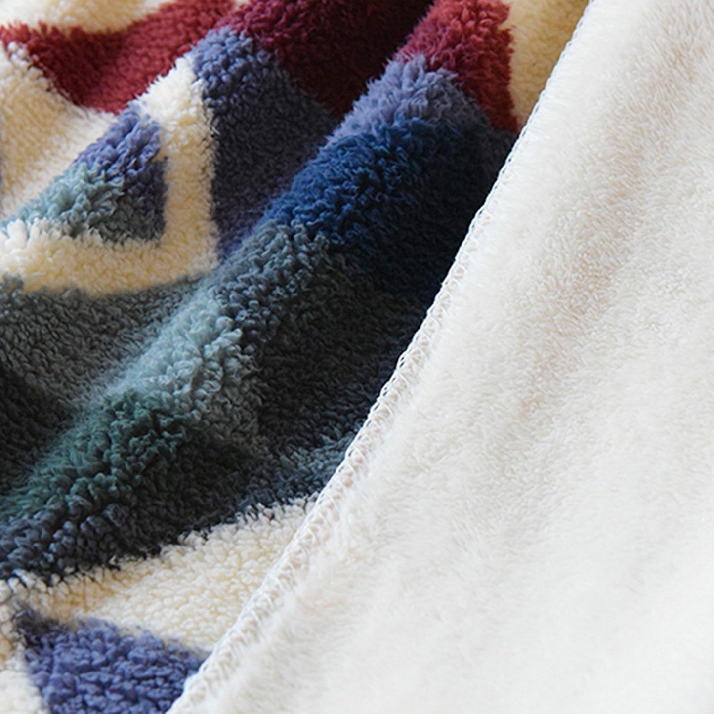 UKELER Boho Sherpa Fleece Blanket 90'' × 112'', Ultra Soft Aztec King Szie Bed Blanket for All Season, Cozy, Plush, Bohemian Throw Blankets for Bed/Couch/Sofa/Office/Camping