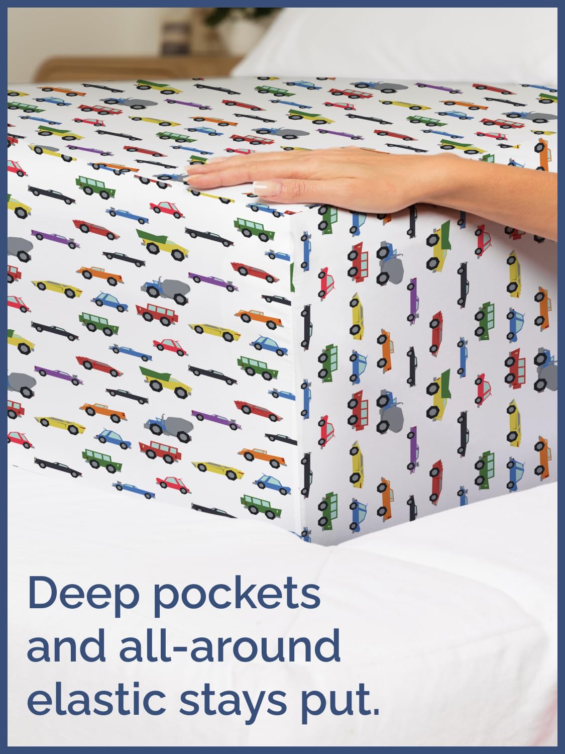 Kids Twin Size Bed Sheet Set - 3 Piece Kids Loft Bed Sheets - Cars Cartoon Truck Themed Bedding - Soft, Cute - Breathable & Machine Washable - Cute Transport Bed Set for Boys, Girls, Teens & Toddlers