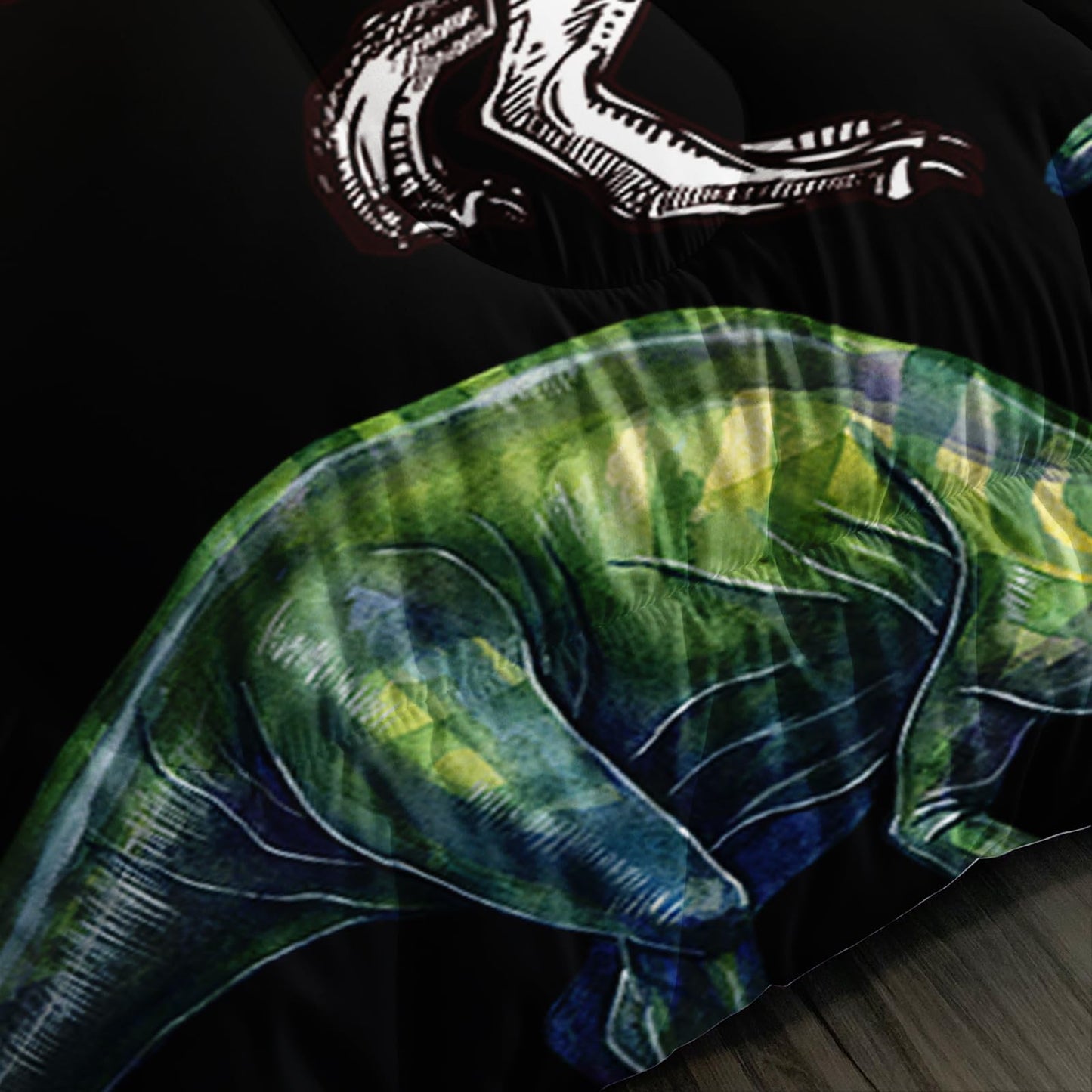 QOOMO Jurassic Dinosaurs Comforter Set, 3D Animals Bedding Set Suitability Girs and Boys Decorate Room Queen Size with 1 Comforter Set 2 Pillowcases