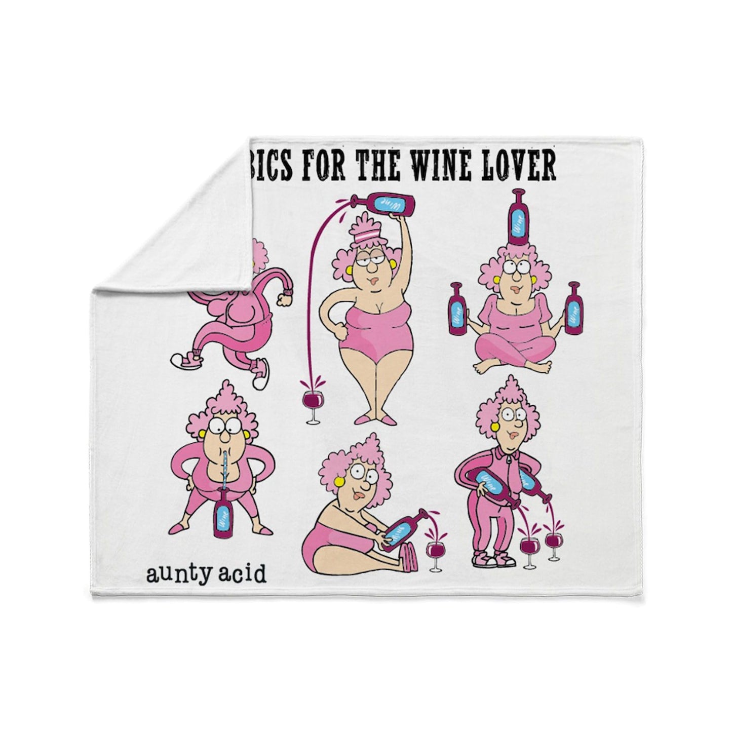 CafePress Wine Aerobics Throw Blanket Super Soft Fleece Plush Throw Blanket, 60"x50"