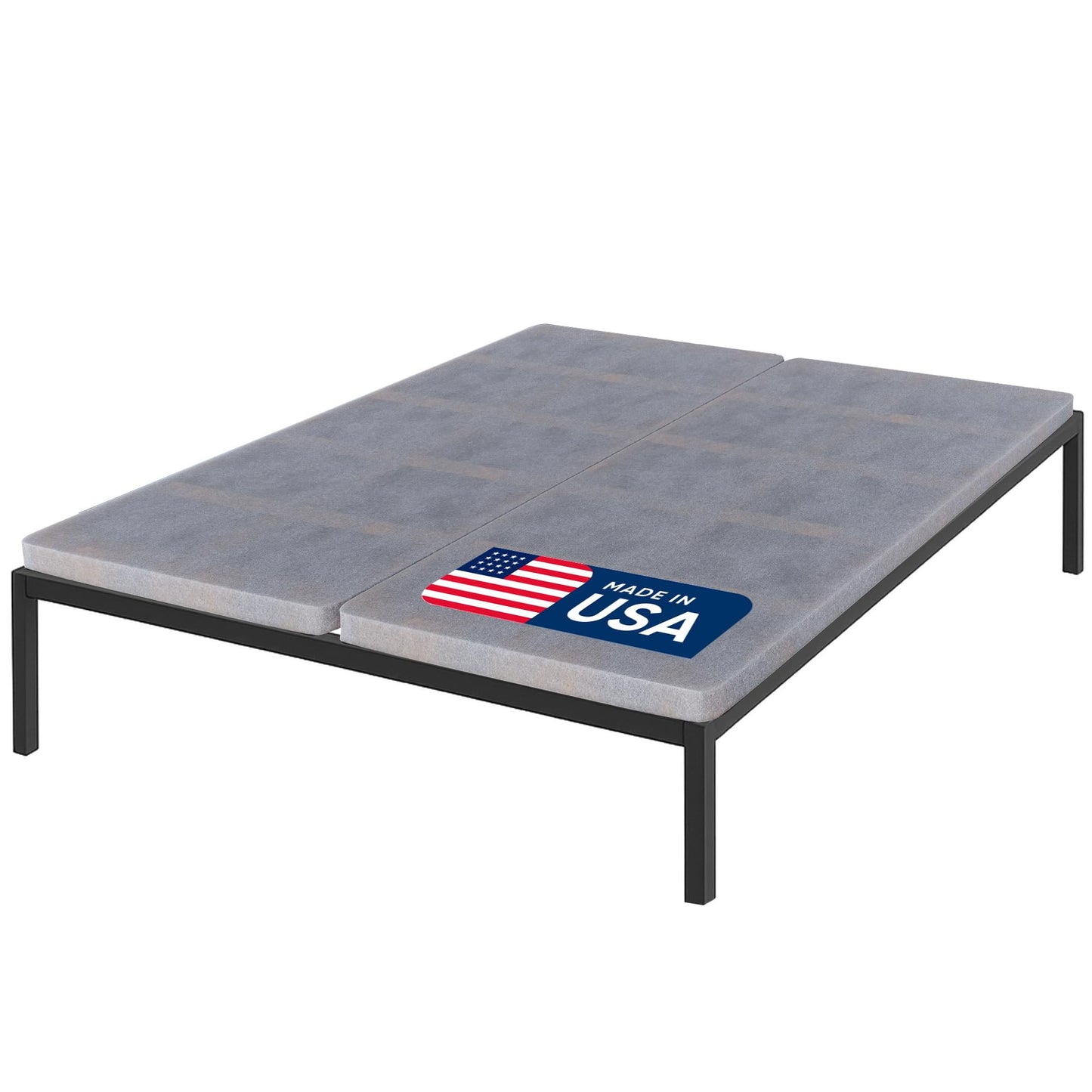 Mattress Comfort, 1.5" Split Wood Bunkie Board King Size Bed, Under Mattress Support, Fully Assembled, Fabric Ventilation Cover-Replaces Wooden Slats or Box Spring for Bed Frames