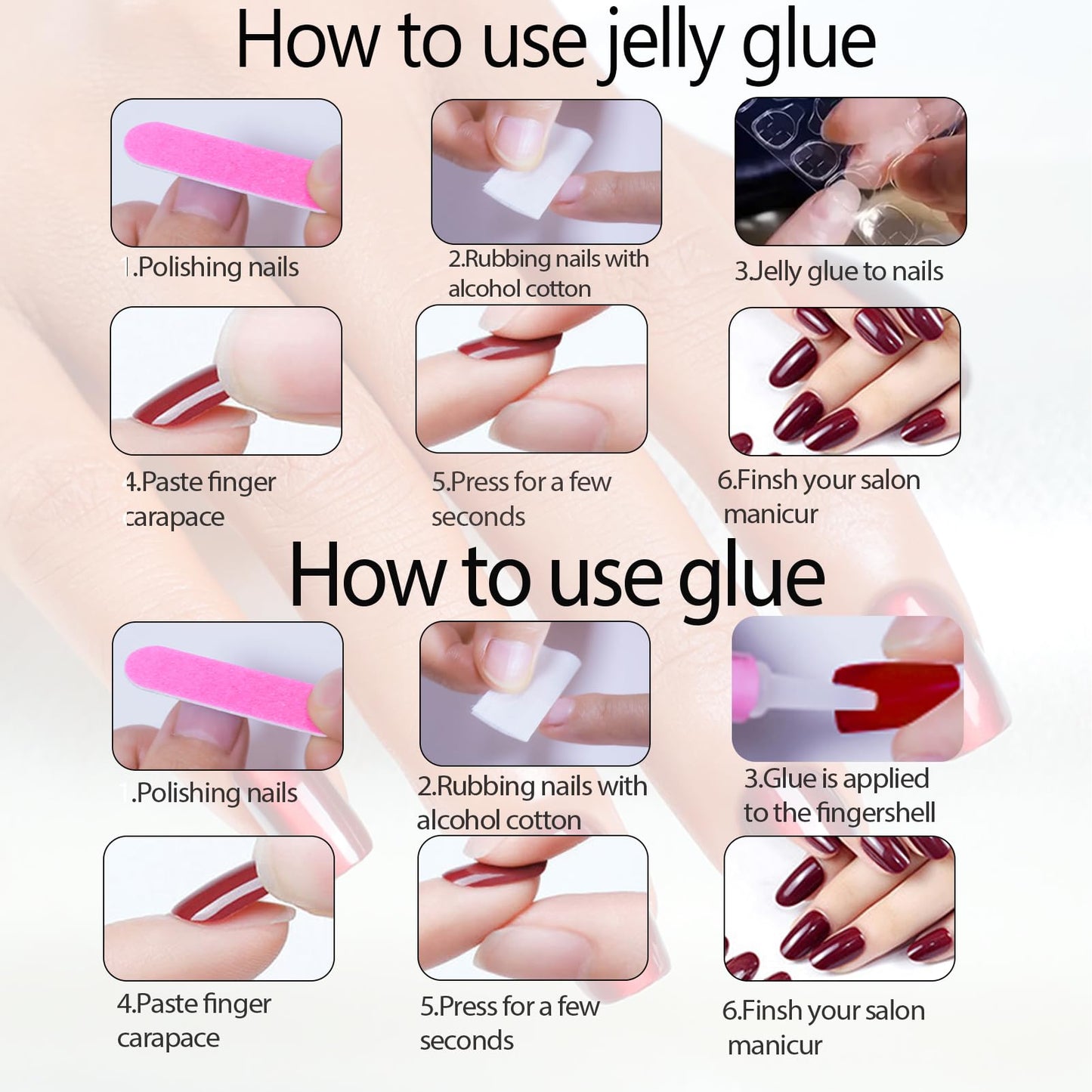 Hrnsnails French Tip Press On Nails Long Square Girls Fake Nails with 3D Butterfl Handmade High-end Design, Acrylic Artificial False Nails Press ons Stick On Nails for Women