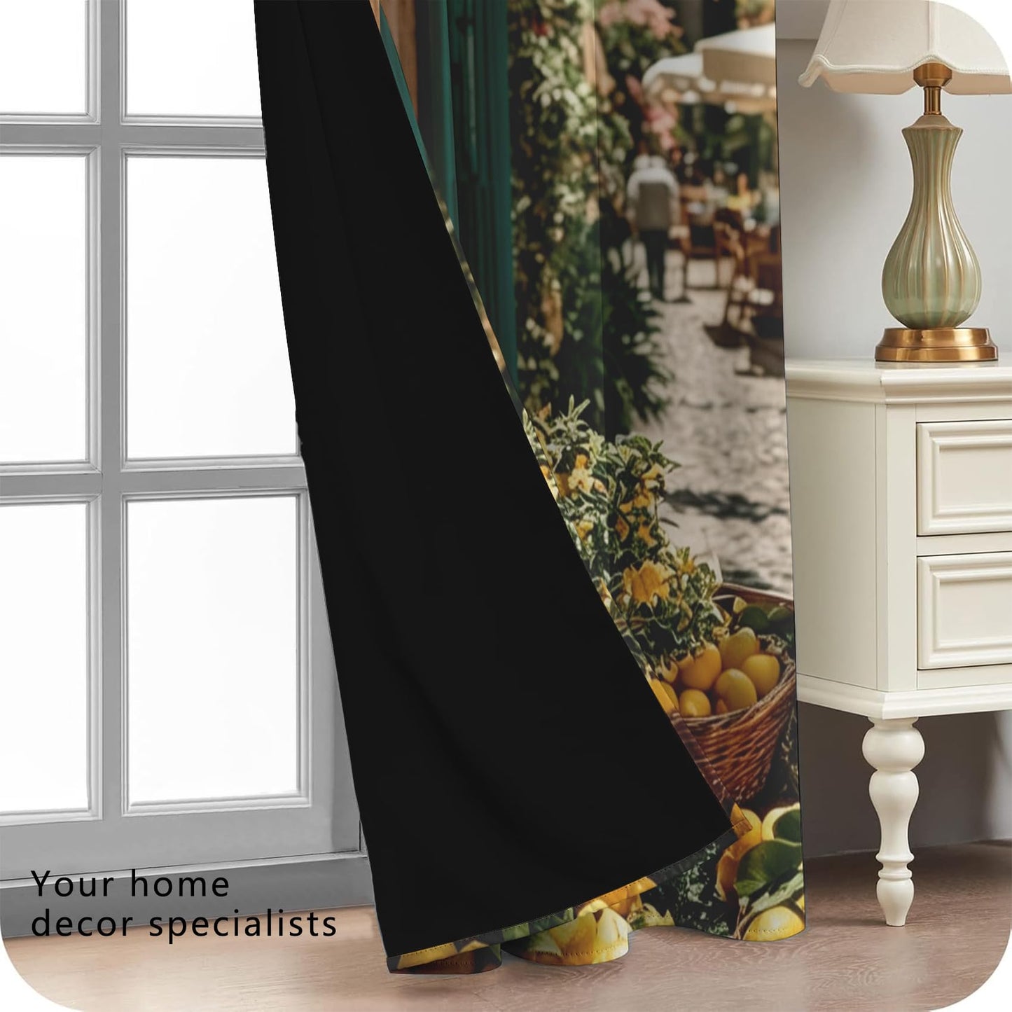 Street Scenery Curtains Old Town