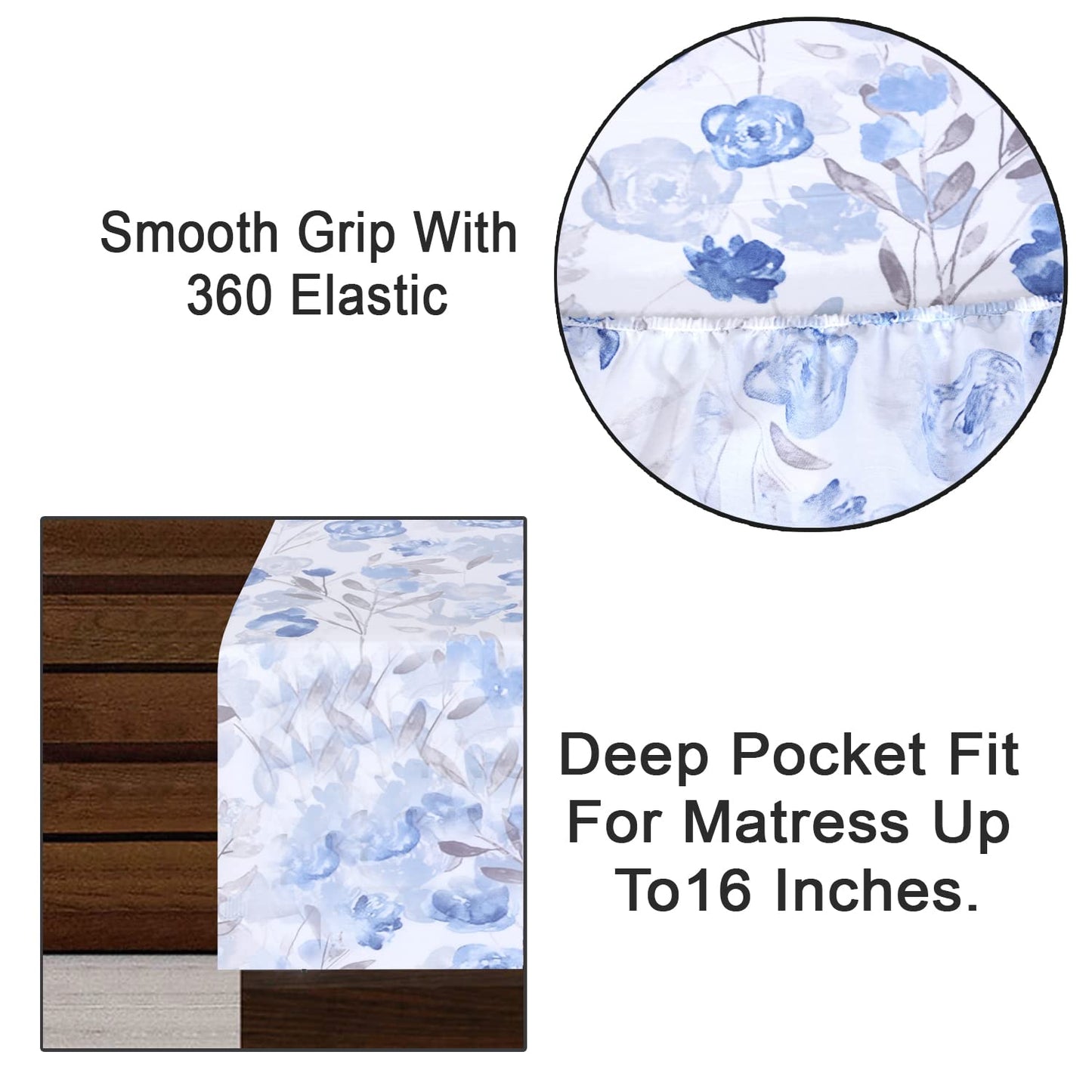 RUVANTI 100% Cotton Percale Sheets Full Size, Monotones