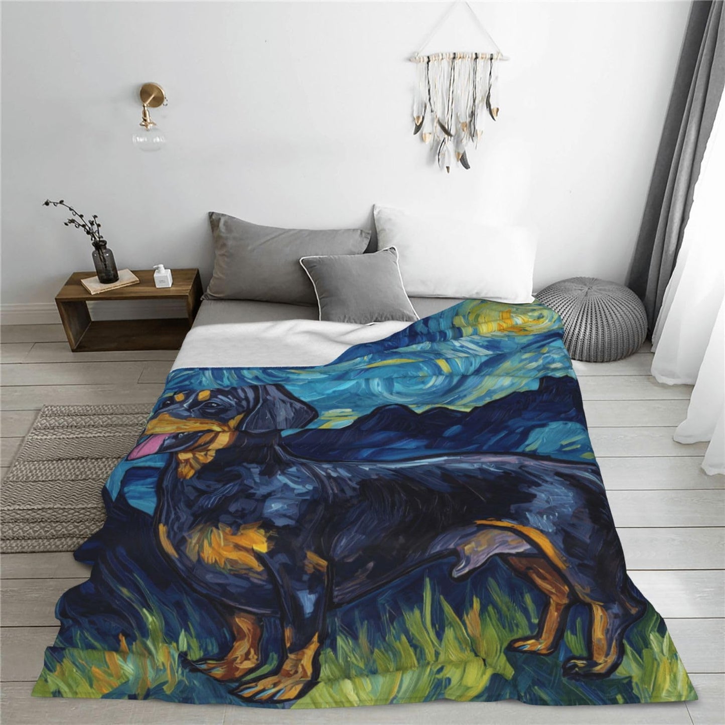 TZJCCMAY Dachshund Blanket for Kids Women Adults, Dog Lover Throw Blankets, Soft Lightweight Fleece for Bed Sofa Home Living Room Decor, Birthday Gifts, 50x60in