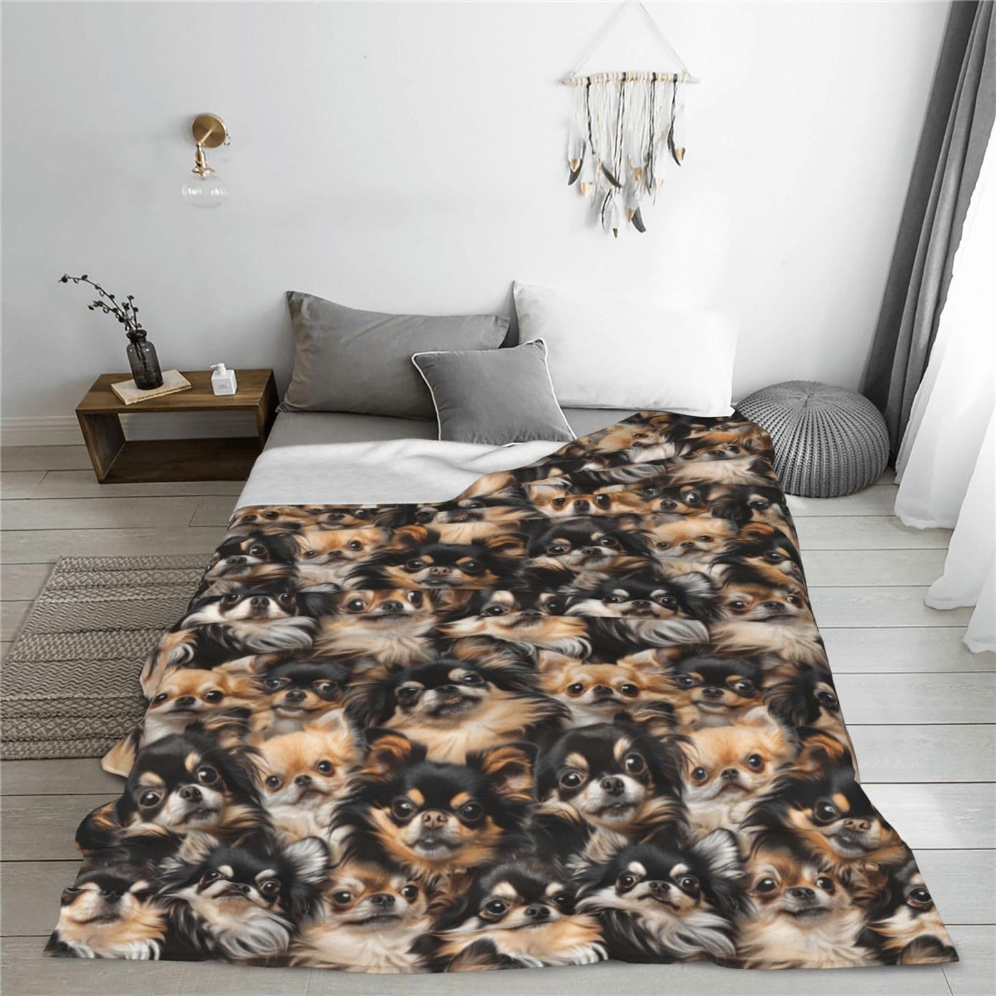 TZJCCMAY Chihuahua Blanket for Kids Women Adults, Dog Lover Throw Blankets, Soft Lightweight Fleece for Bed Sofa Home Living Room Decor, Birthday Gifts, 50x60in