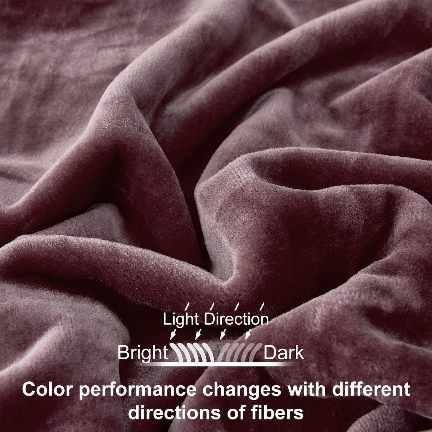 JYK Fleece Plush Blanket, Korean Mink, Queen 79" x 91" - Super Soft, Warm, Lightweight, Cozy Fuzzy Solid Color Brown
