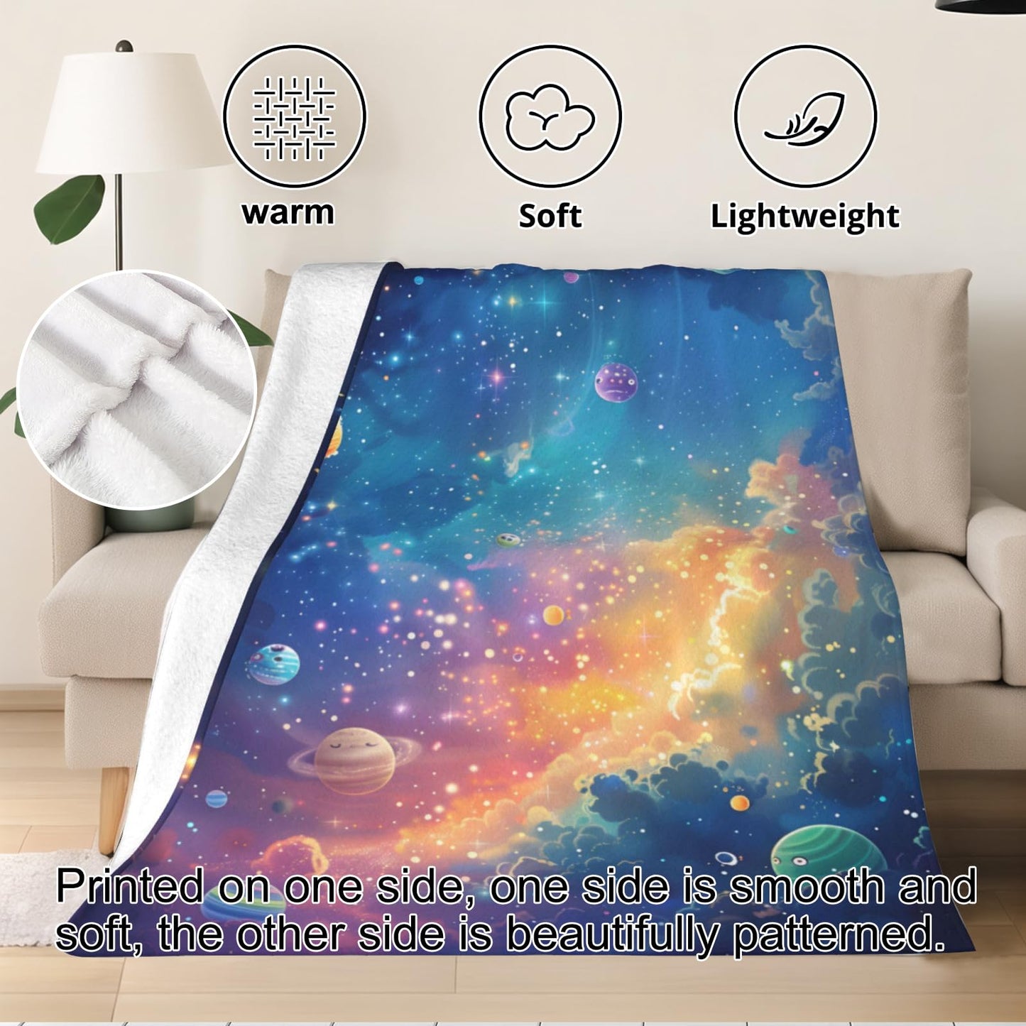 Playful Monkey Blanket Soft Lightweight Flannel Throw Blanket for Living Room Bedding Travel Home Decor Cozy 50x60 Inch Blankets Gifts for Adults Kids Women Men