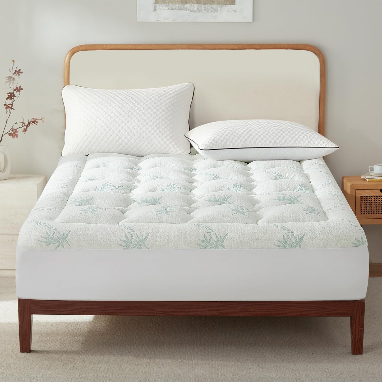 Surefit Ultra Soft Waterproof Mattress Topper, Pillow Top Mattress Pad, Back Pressure Relief, Viscose Derived from Bamboo, Naturally Cooling for Hot Sleepers, King 78x80
