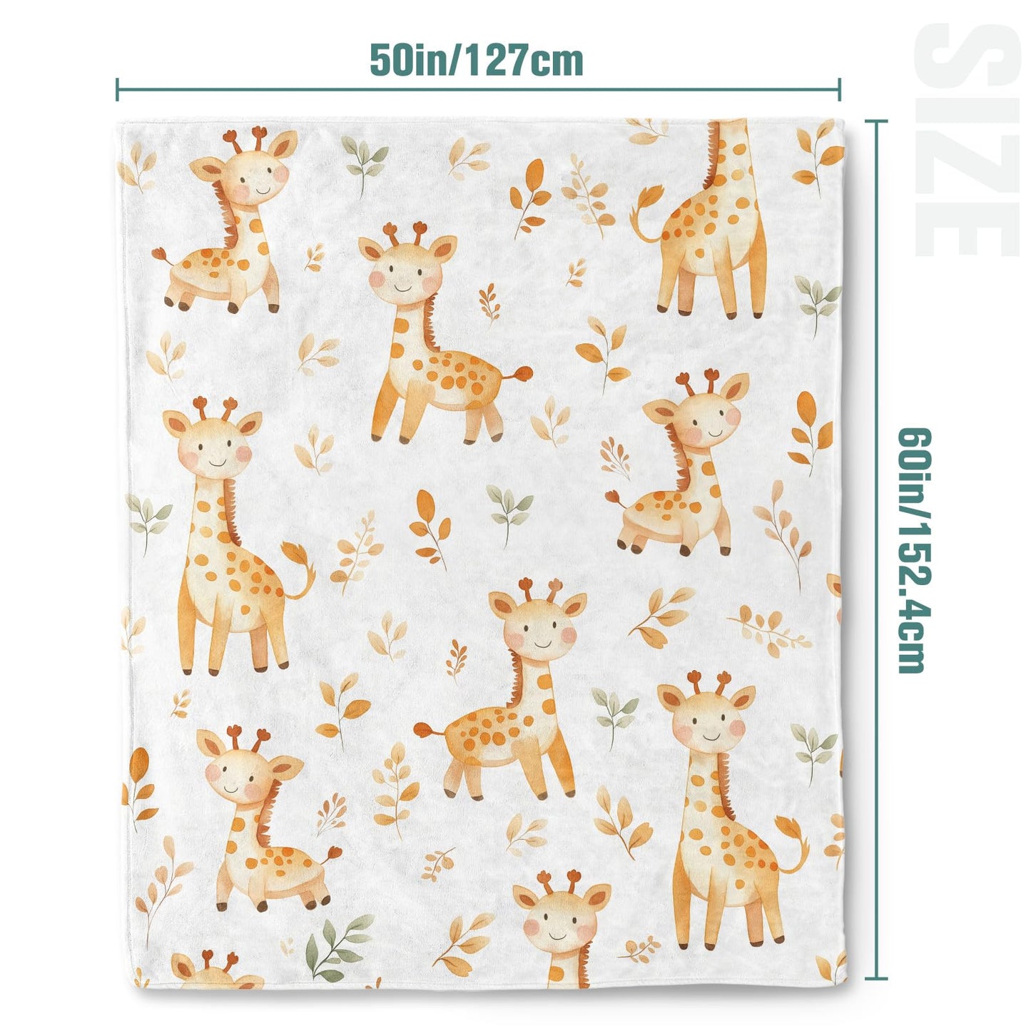 Giraffe Blanket Gifts for Kids Soft Flannel Throw Blanket with Fun Giraffe Pattern Ideal Gifts for Kids Adults Perfect for Girls Boys Animal Lovers(50x60 Inch)