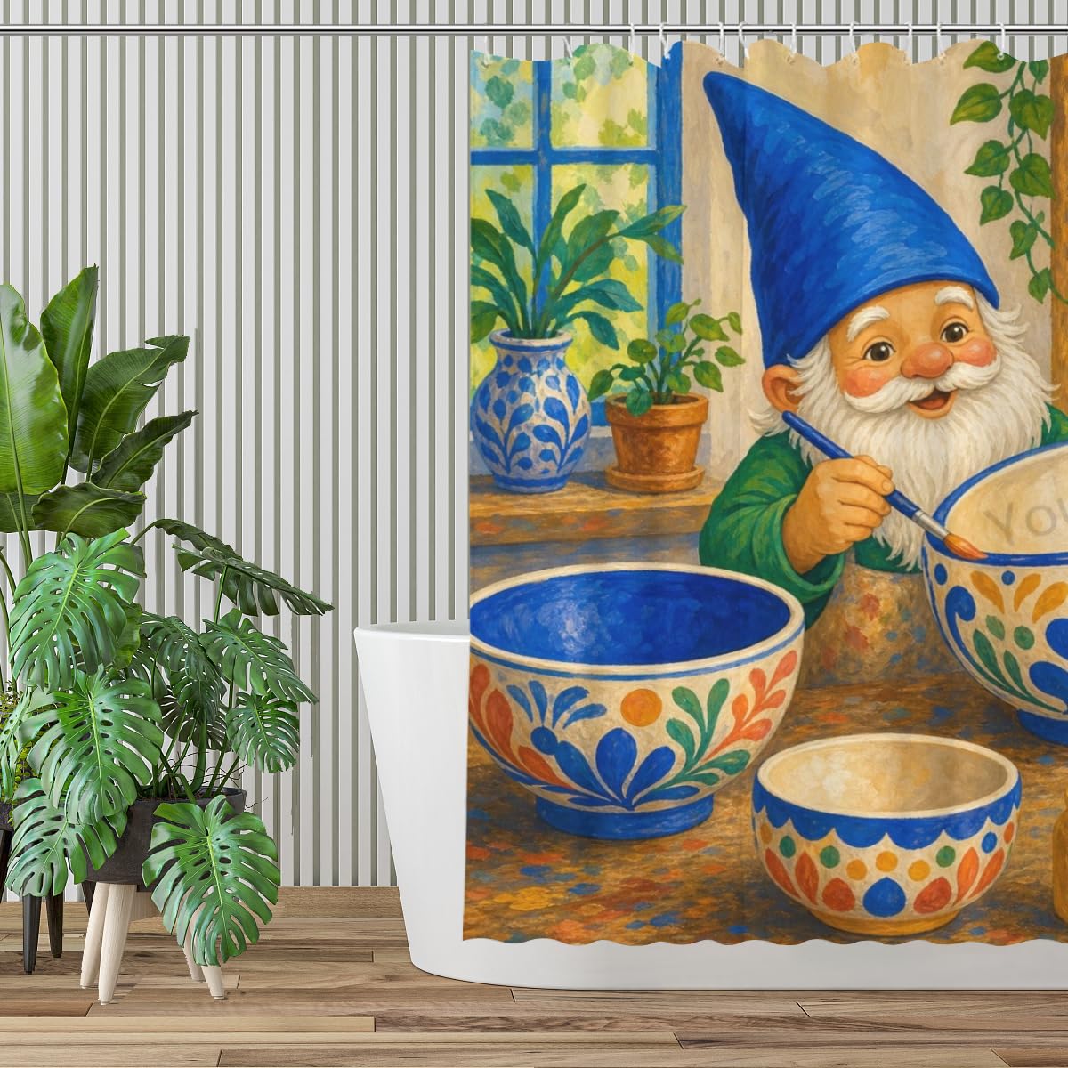 Youtoko Rose Floral Shower Curtain 72x72 Inch with 12 Hooks Polyester Decorative Bath Decor Bright Yellow Citrus Fruit Art Scene Romantic Style for Guest Bathroom