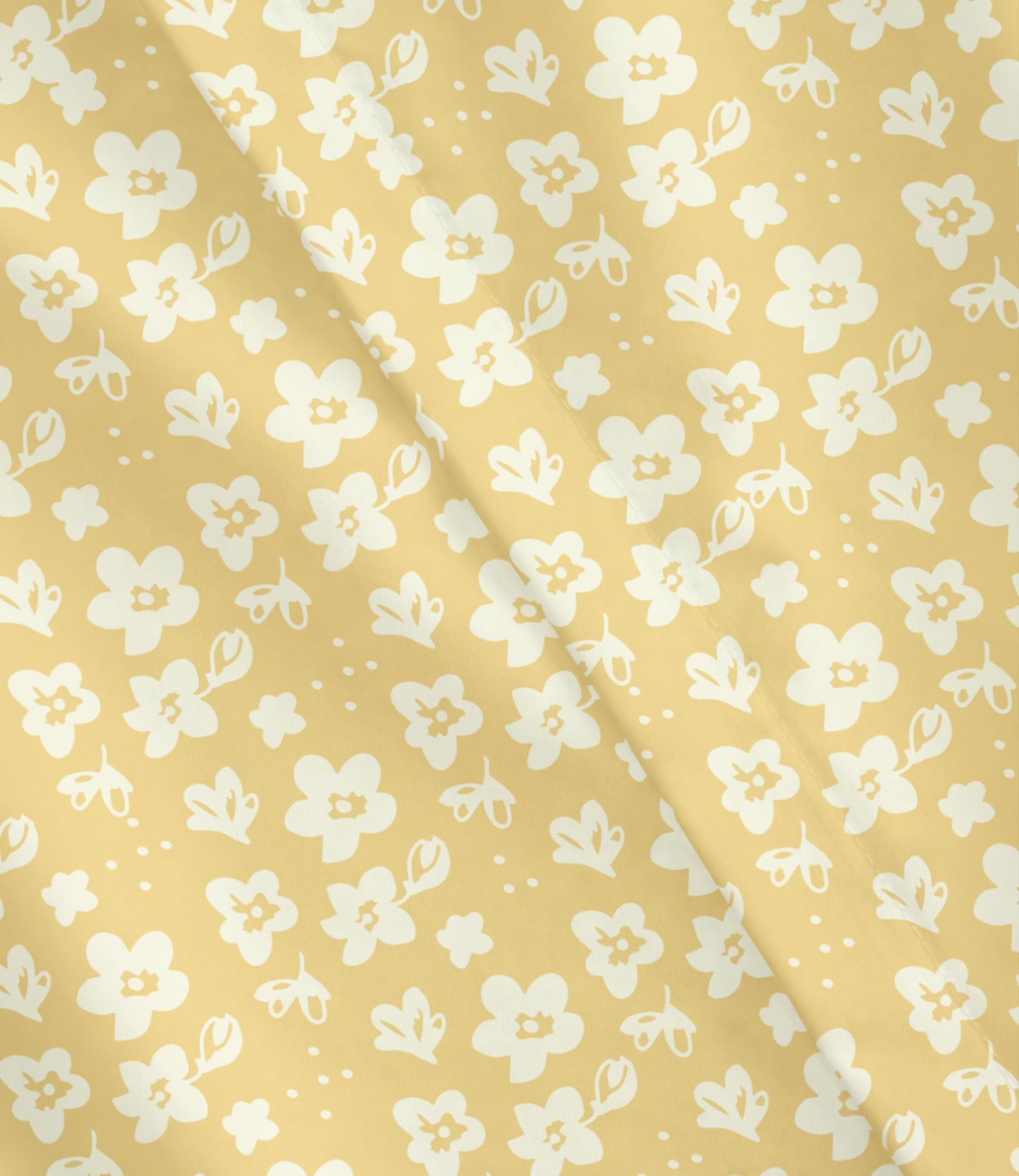 Duvet Cover Full Size Set - Extra Soft Floral Duvet Cover 80 x 90 with 2 Pillow Shams - Comfy, Cozy, Breathable Floral Bedding Set - Hotel Luxury & Fade Free w/ Zipper Closures & Ties - Yellow Meadow