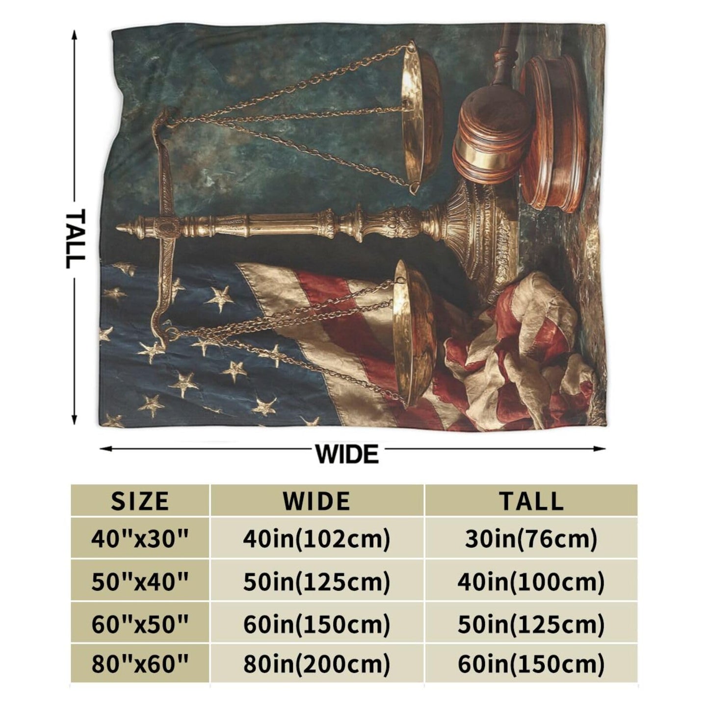 Lawyer Throw Blanket Law Day Flannel Blankets American Flag Fuzzy Plush Super Soft Cozy Warm Decor Lawyer Gifts for Boys Girls Kids Adults Men Women 40" x 50"