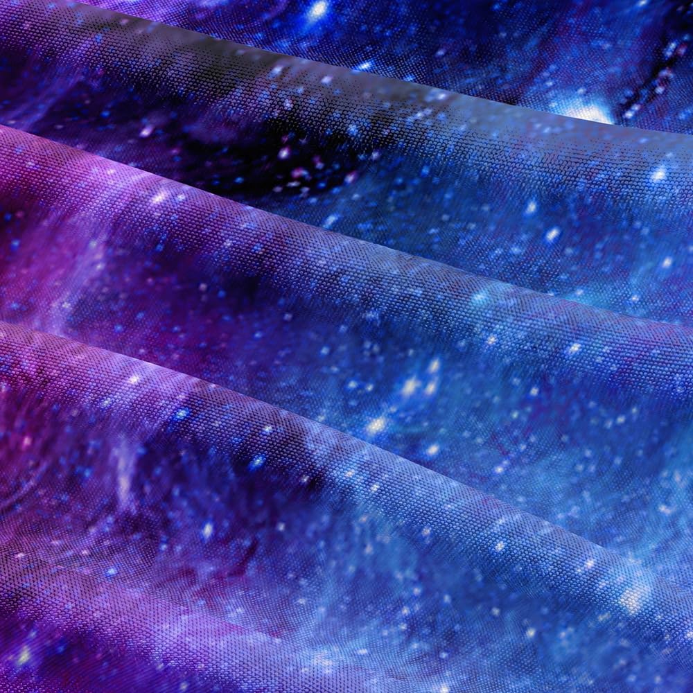 Elnonthy Galaxy Duvet Cover Set Full, Purple Black Galaxy Bedding for Girls, Outer Space Comforter Cover with Pillowcases