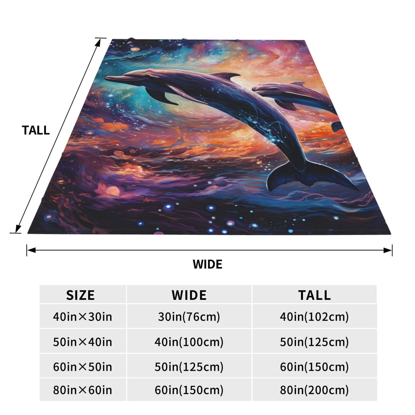 Zeleda Dolphin Throw Blanket Cute Dolphin Blue Ocean Animal Themed Blanket for Kids Boys Girls Adult Room Decor Flannel Plush Ocean Dolphin Blankets Sofa Couch Living Room Bed Camping Travel 60"x50"