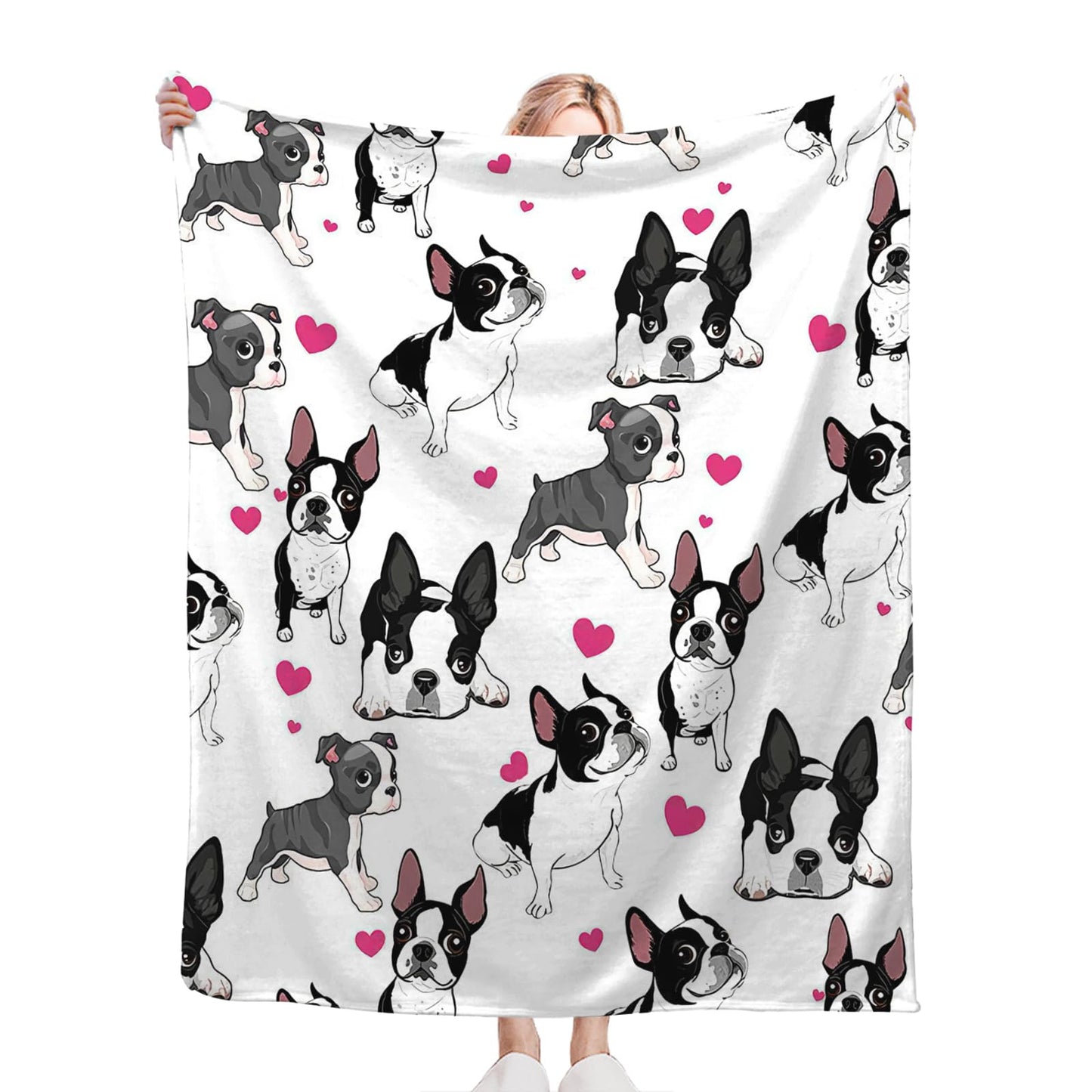 Tijuboni French Bulldog Throw Blanket Dog Gifts for Girls Boys Women Men Kids Adults Soft Flannel Fleece Blanket for Couch Sofa Bed Home Decor 40"x50"