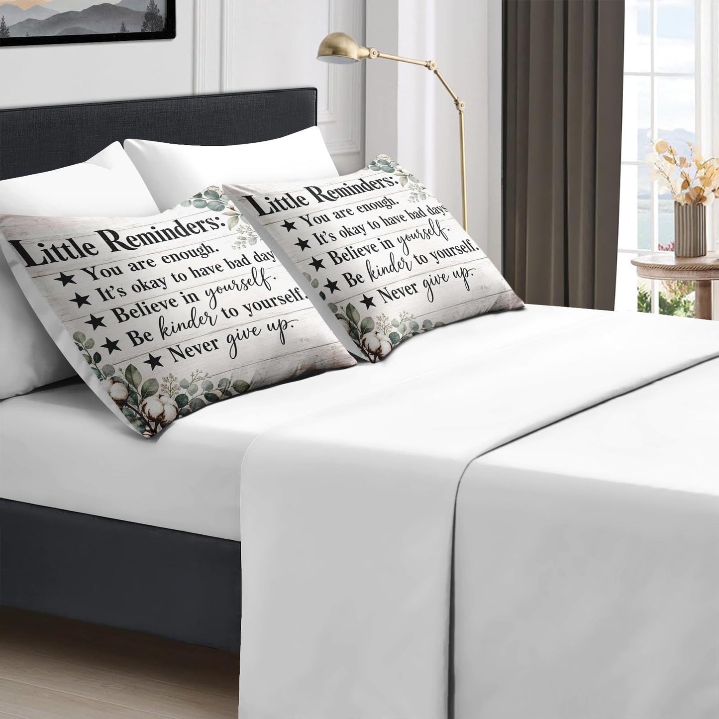 Boewywh Comforter Set Twin Size Motivational Farmhouse Inspirational 7 Pcs, Bedding for Kids and Adults, Bed Sheet Sets with Fitted Sheet 2 Pillowcases & 2 Shams for Bedroom Bed Decor