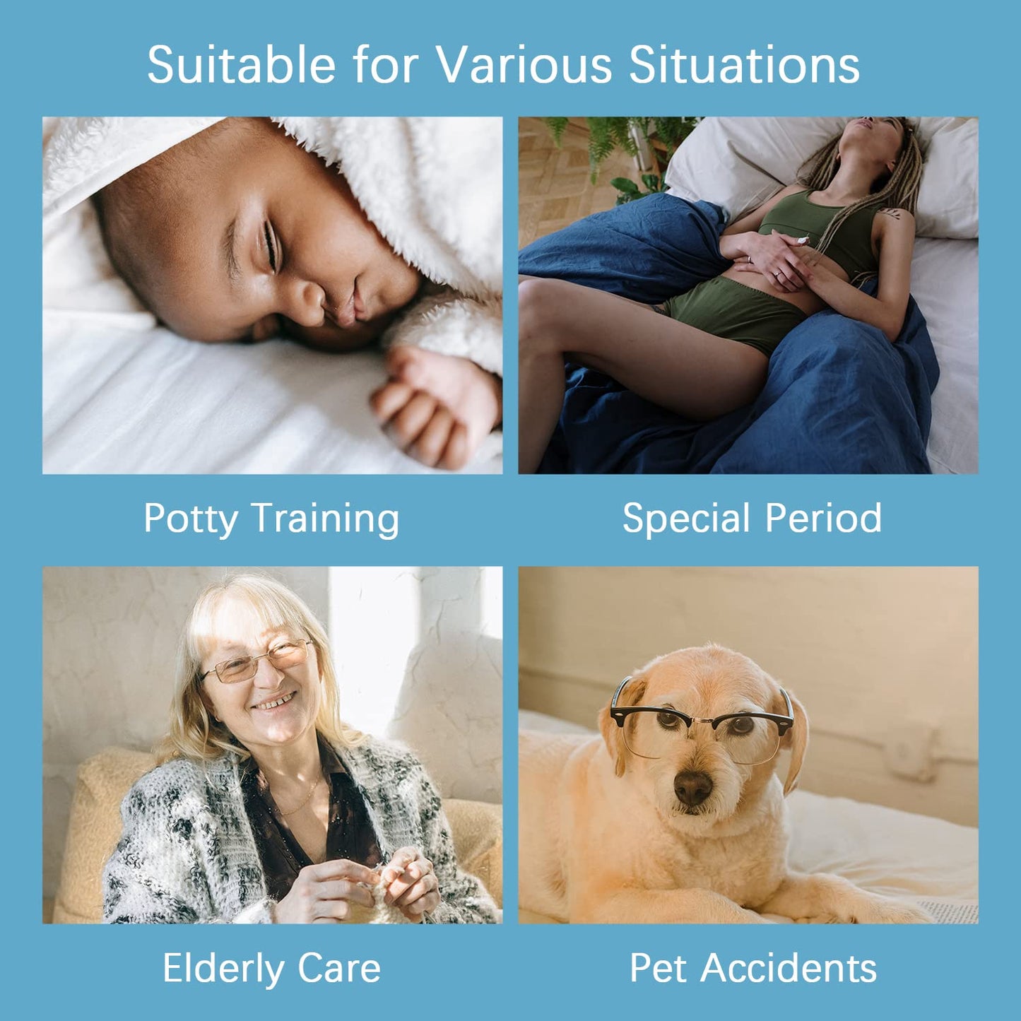 Antranfour Full Size Zippered Mattress Protector,Waterproof, Urine Proof Cover for Pets and Kids, Six-Sided Fully Encased, Fits 10-13 Inch Depth