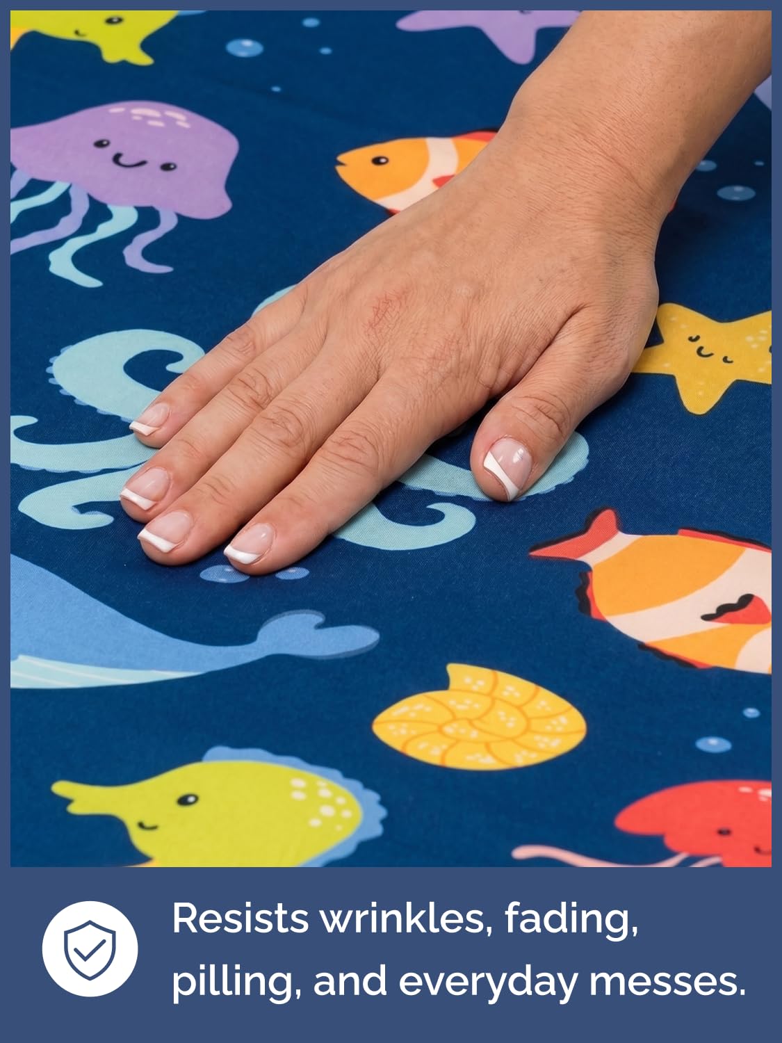 CGK Unlimited Kids Sea Creatures Twin 3 Piece Sheet Set - Boys, Girls, Teens, Toddler - Easy Fit Deep Pockets - Soft, Cooling & Breathable Sheets - Cute, Cozy, Fade & Wrinkle Free - Machine Washable