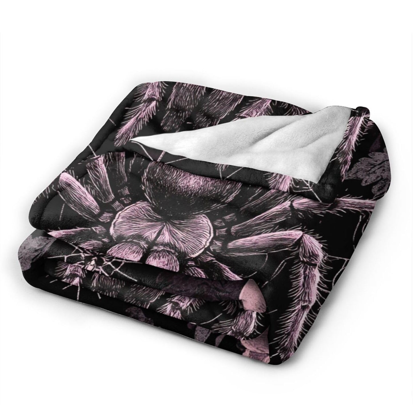 Gothic Spider Throw Blanket Rose Spiders Blankets Aviation Spider Web Fleece Plush Super Soft Cozy Warm Lightweight Decor Gifts for Boys Girls Kids Adults Men Women 40" x 50"
