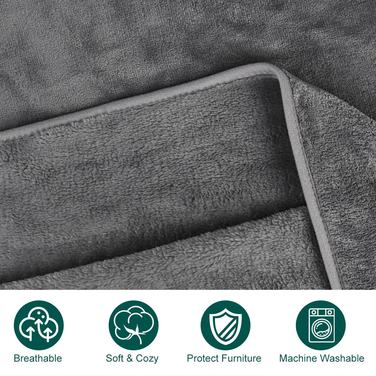 Onarway Dog Blanket Washable for Puppy: 4 Packs Dog Blankets 40”x28” - Fluffy Soft Small Throw for Cat Puppy Kitten Dogs - Fleece Pet Blankets for Bed Sofa Car and Indoor - Grey and Khaki