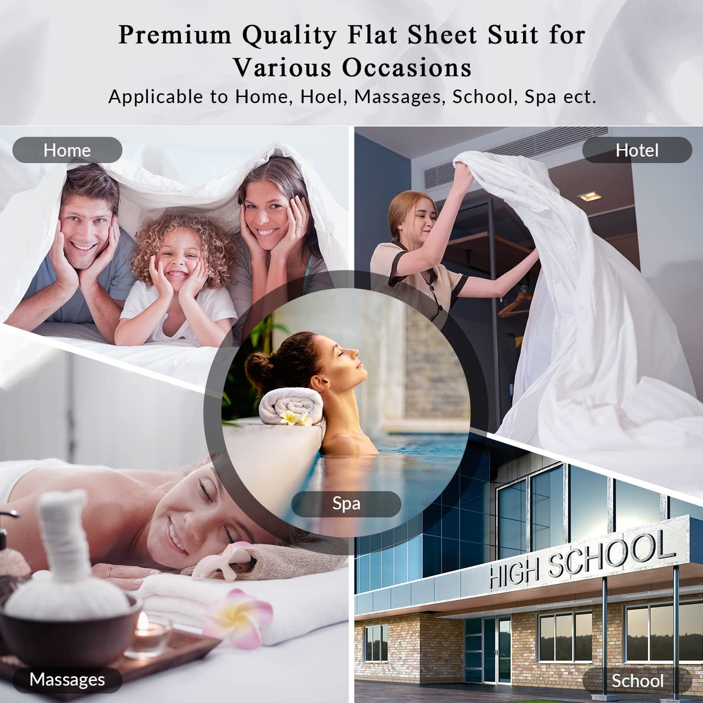 Royale Linens King Flat Sheet - Ultra Soft Brushed 1800 Microfiber Flat Sheets Only - Wrinkle Free & Stain Resistant - Hotel Quality Top Sheet for Bed (King, Lake Blue)