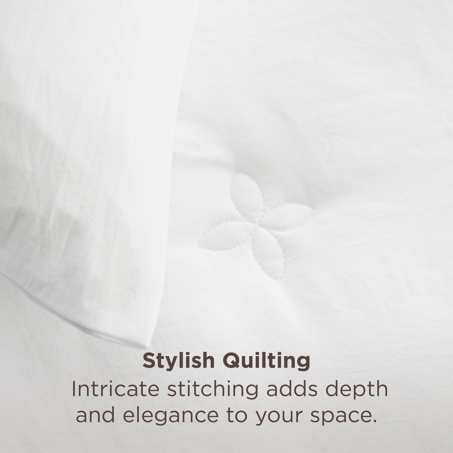Bedsure Queen Comforter Set White, Soft Prewashed Queen Size Bedding, Quilted Comforter with Clover Design, Down Alternative Comforter for All Seasons, 3 Pieces Bed Set with 2 Pillow Shams