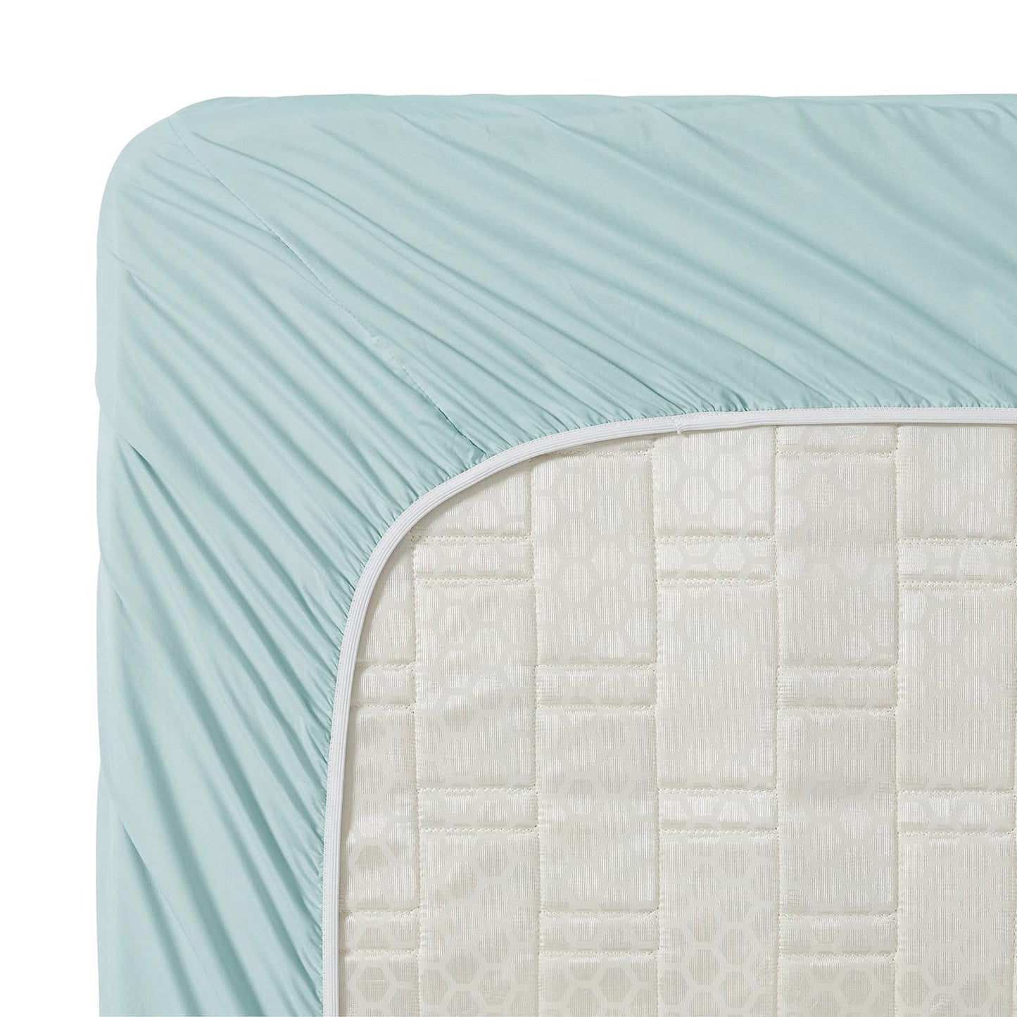 Clara Clark Bed Sheets, Premier 1800 Series 4 Piece Bed Sheet Set, Deep Pocket, Wrinkle, Fade, Stain Resistant, Luxury Soft Bedding Sheets & Pillowcases, Queen, Light Blue Aqua