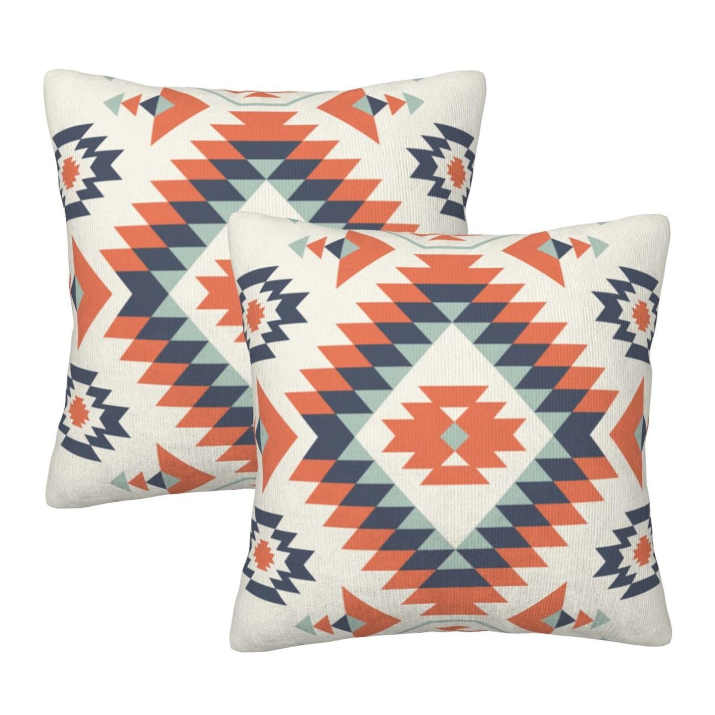 aipoase Aztec Throw Pillow Covers 18 X 18 Inch Set of 2 Pillow Cases Decoration Cushion Cover for Sofa Bedroom Living Room Outdoor