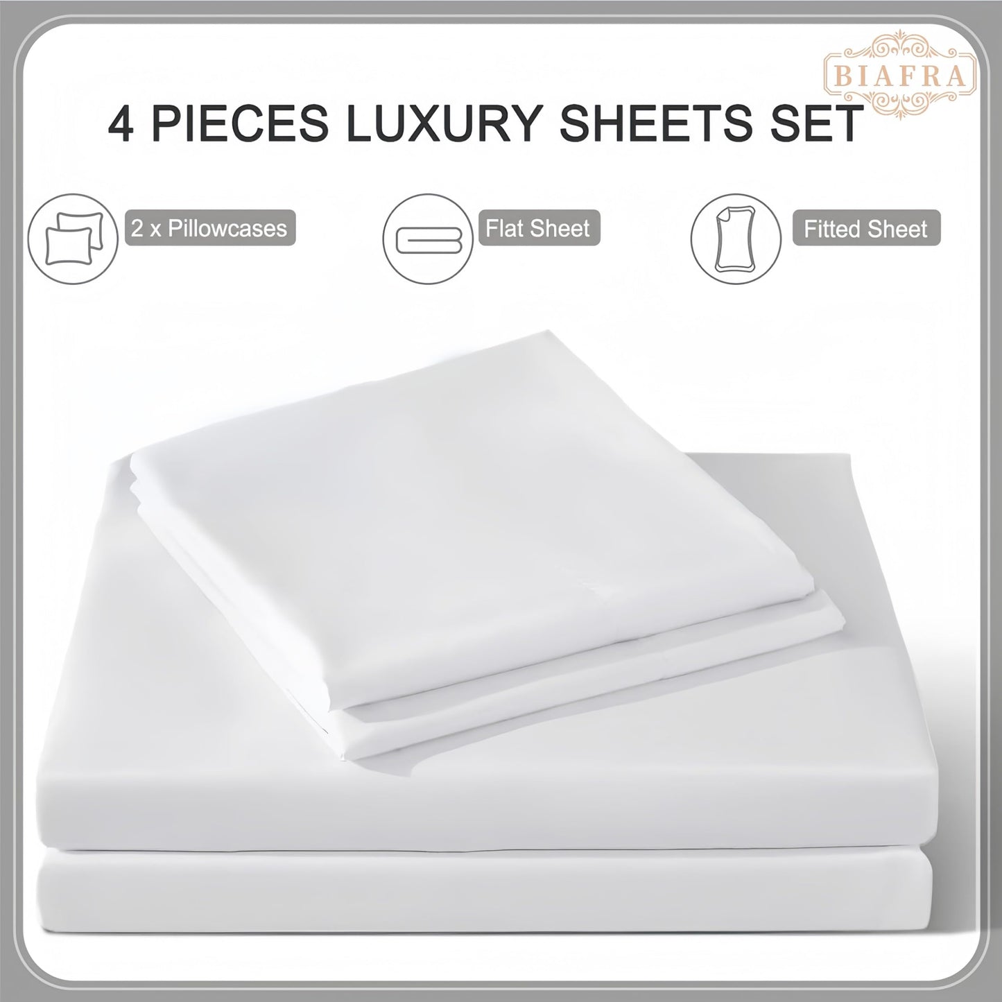 Gorilla Full Size Sheet Sets - Borneo Orangutan Bed Sheets Set with 1 Fitted Sheet,1 Flat Sheet and 2 Pillowcases for All Season Without Filler 4 Piece (Fitted Sheet, Flat Sheet, Pillow Case)