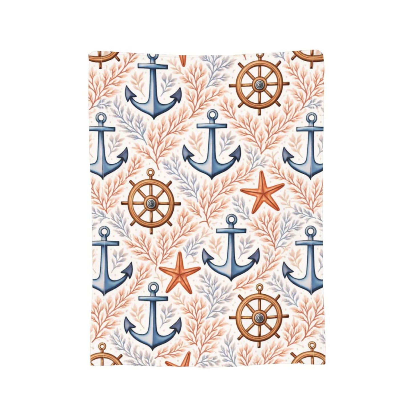 Anchor Throw Blanket 50"x40" Super Soft Plush Fluffy Fleece Cozy Fuzzy Anchor Blanket for Girls, Women, Kids, Boys, Adults, Men Anchors Lover Gift & Home Decor