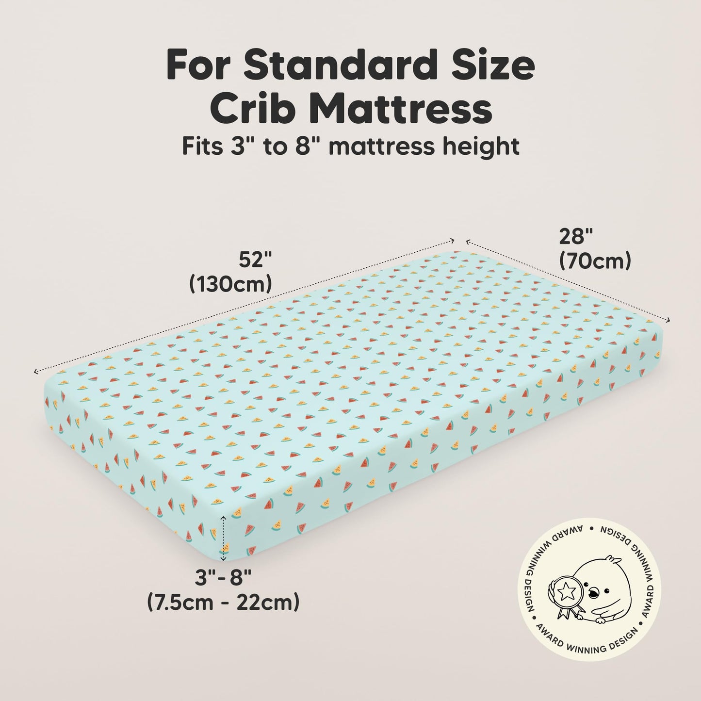KeaBabies 2-Pack Organic Cotton Crib Sheets for Boys, Girls - 52x28 Fitted Crib Mattress Sheet Neutral, Breathable Cover for Baby Bed Set, Toddler Mattress, Soft & Cute Prints (Beach Day)