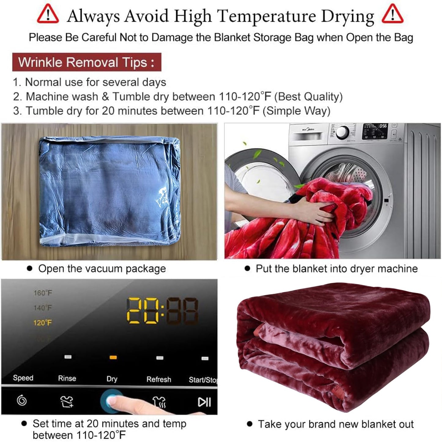 JYK Fleece Plush Blanket - 3.5 LB, 1 Ply Lightweight Korean Style Mink Blanket, Queen 79" x 91" - Super Soft, Warm & Cozy, Microfiber Bed Blanket for All Seasons, Burgundy