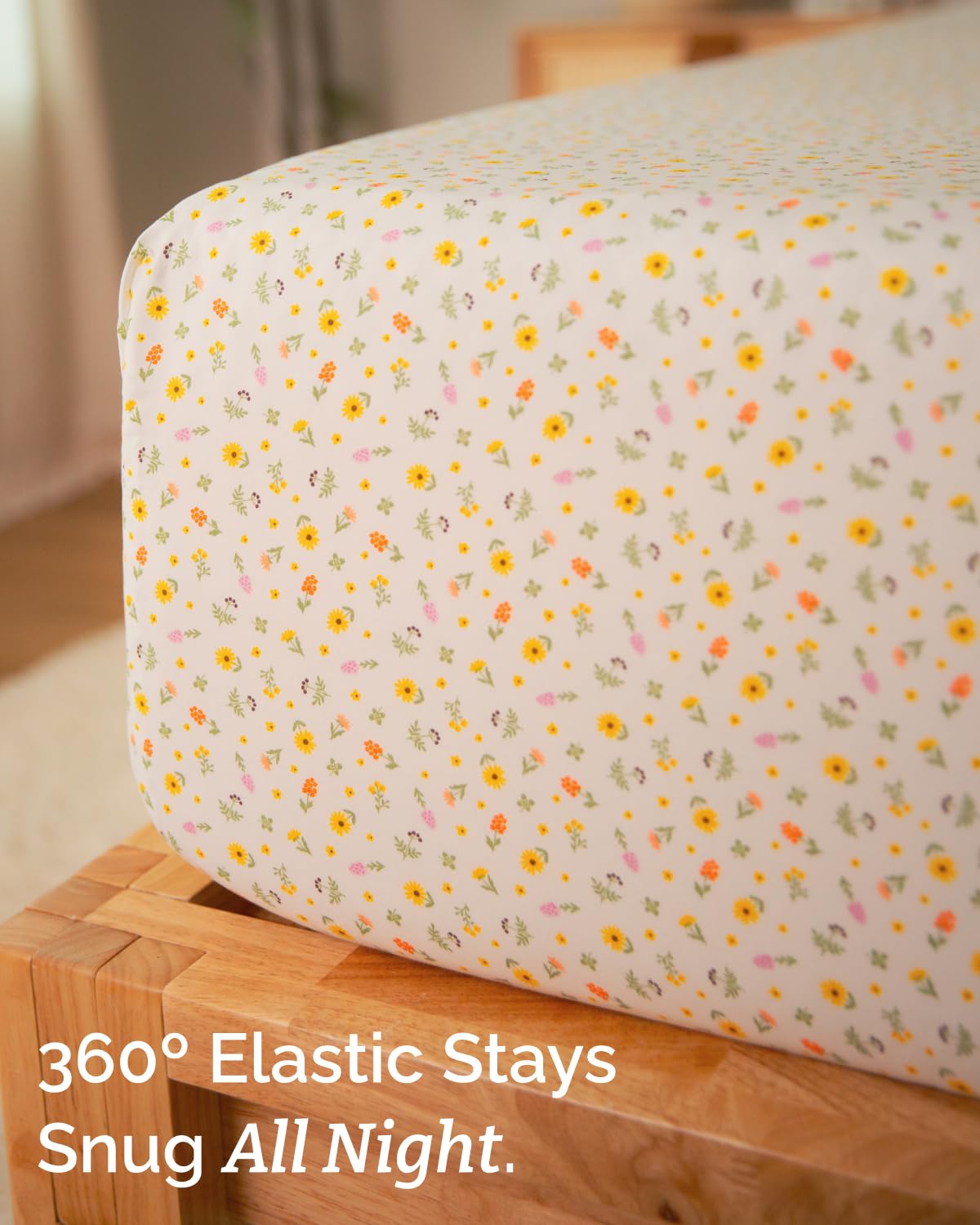 Floral Sheets - Flower Print Bed Sheet Set - 1 Flat, 1 Fitted & 2 Pillowcases w/ Deep Pockets - Comfy, Cozy, Wrinkle & Fade Free - Boho Botanical Bedding - Soft, Breathable & Cooling - Queen Size Set