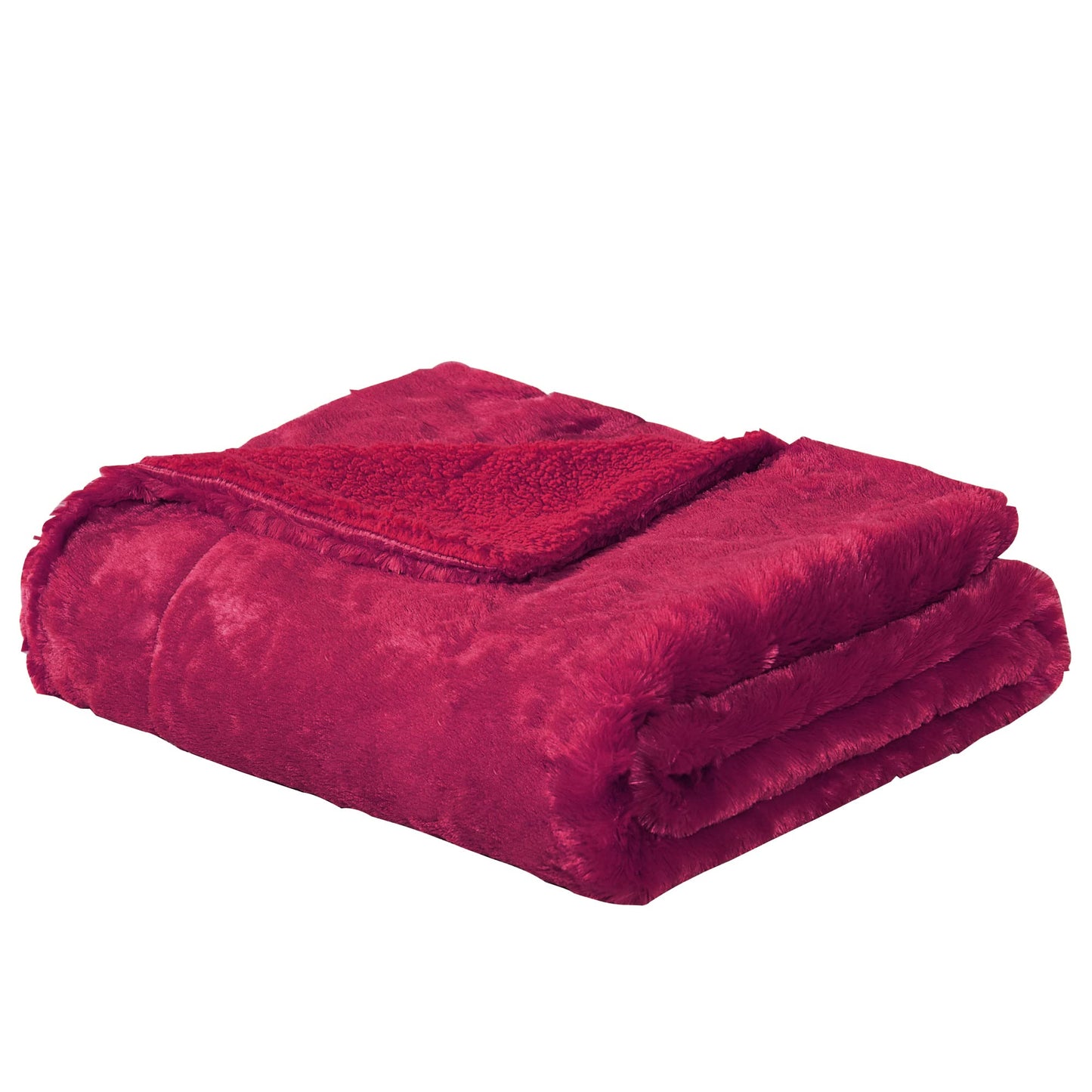 Home Soft Things Red Plain Faux Fur Throw Blanket, Chili Pepper - 50'' x 60'' Shiny Silky Smooth Soft Heavy Bed Couch Cover Warm Comfortable Cozy Elegant Plush Throw for Living Room Bedroom