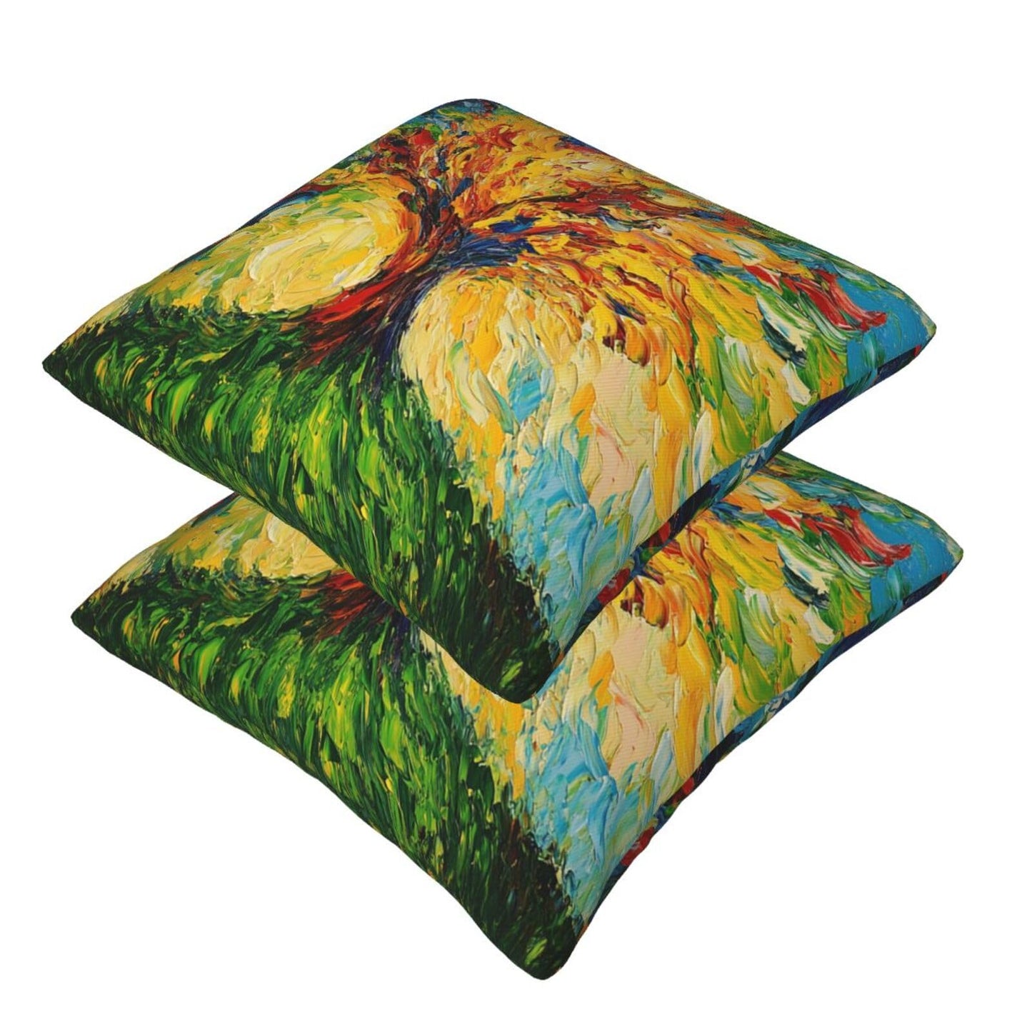 Guiteinyi Tree Throw Pillow Covers 18x18 Set of 2 Square Pillow Case for Home Decorative Sofa Couch Bedroom Living Room